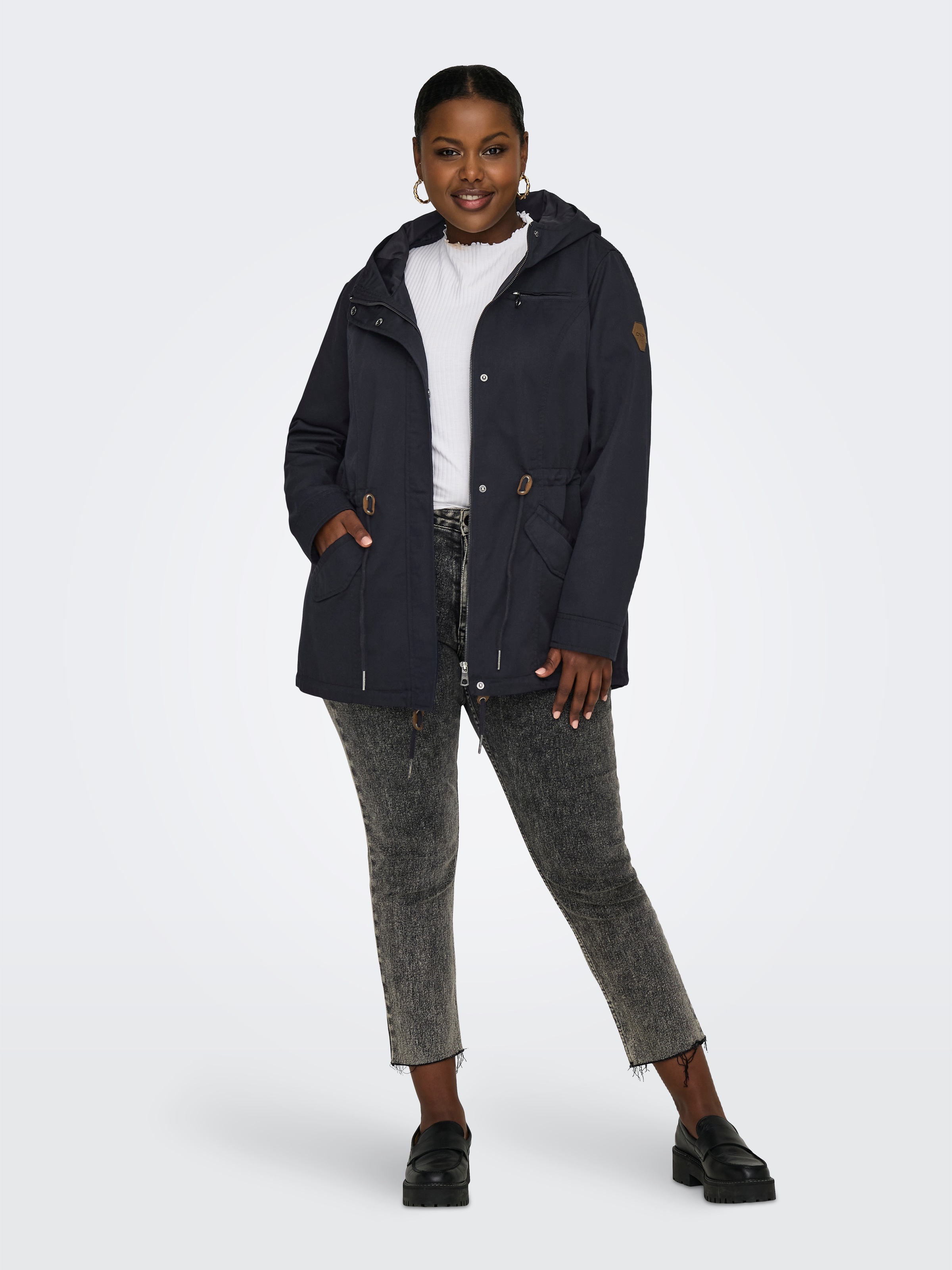 ONLY CARMAKOMA Parka »CARLORCA SPRING CANVAS PARKA OTW NOOS«, mit Kapuze