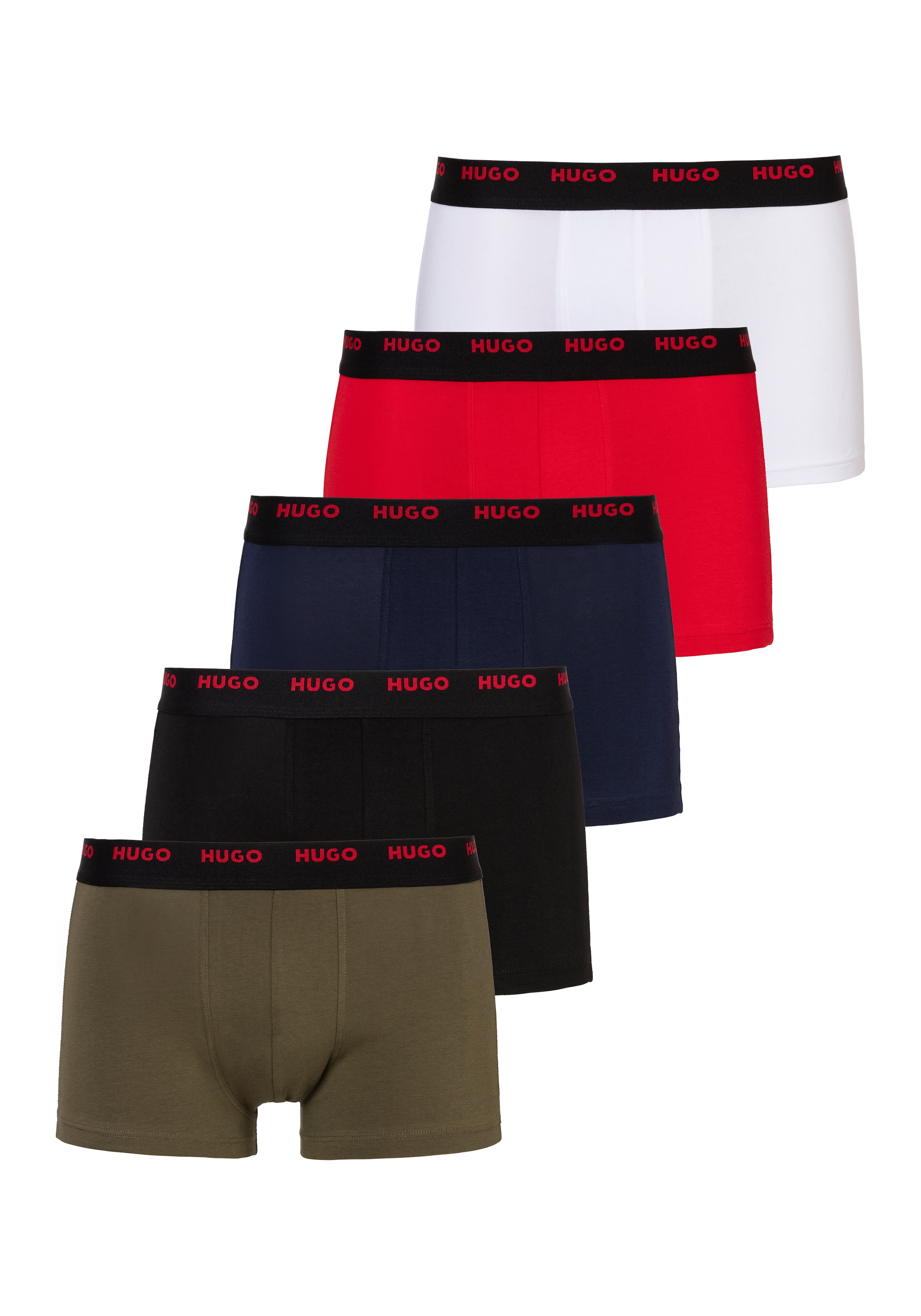 HUGO Underwear Trunk »TRUNK FIVE PACK«, (Packung, 5 St., 5er Pack), mit HUGO Logo-Elastikbund
