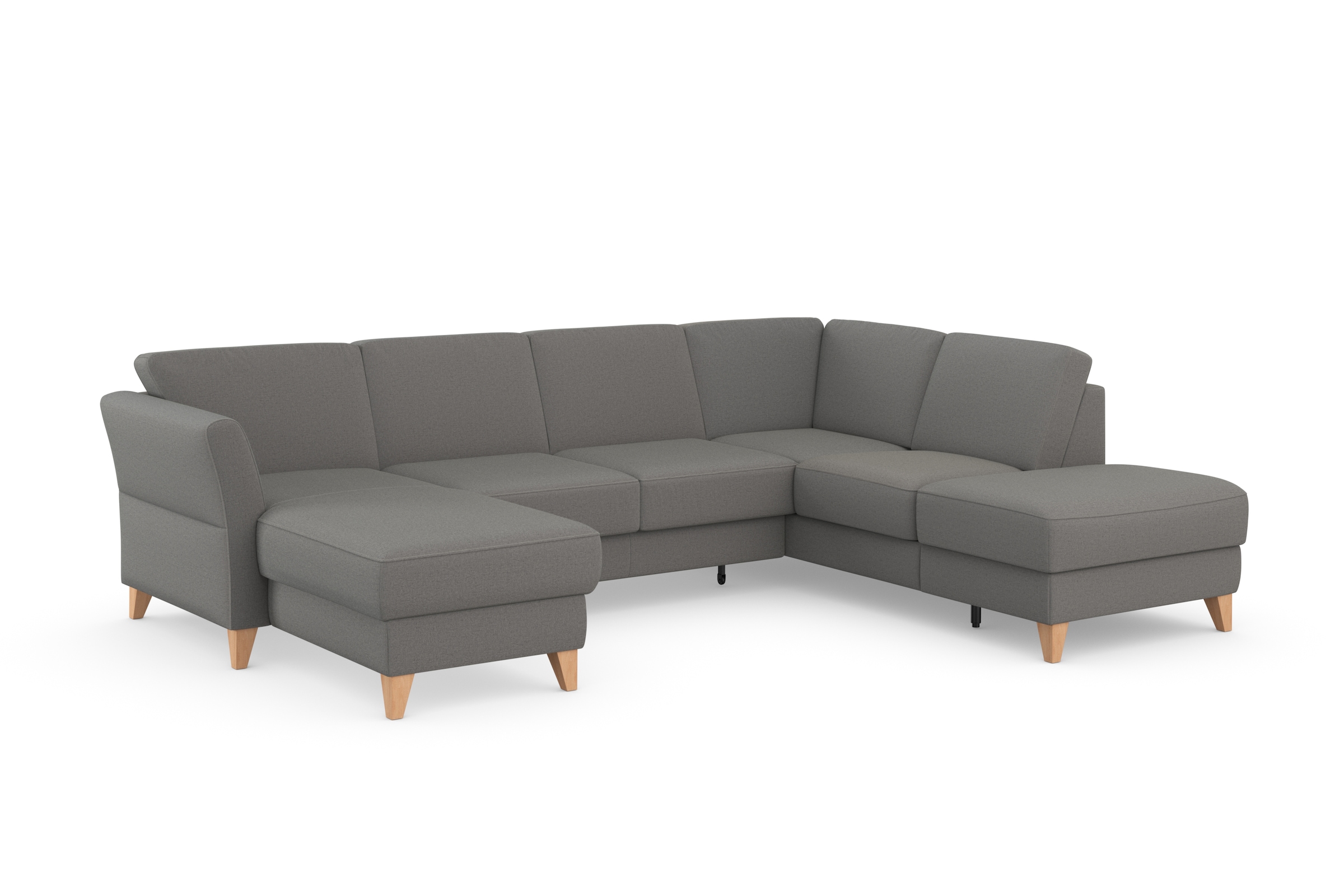 sit&more Wohnlandschaft »Visby U-Form«, wahlweise mit Bettfunktion und Stauraum, frei im Raum stellbar