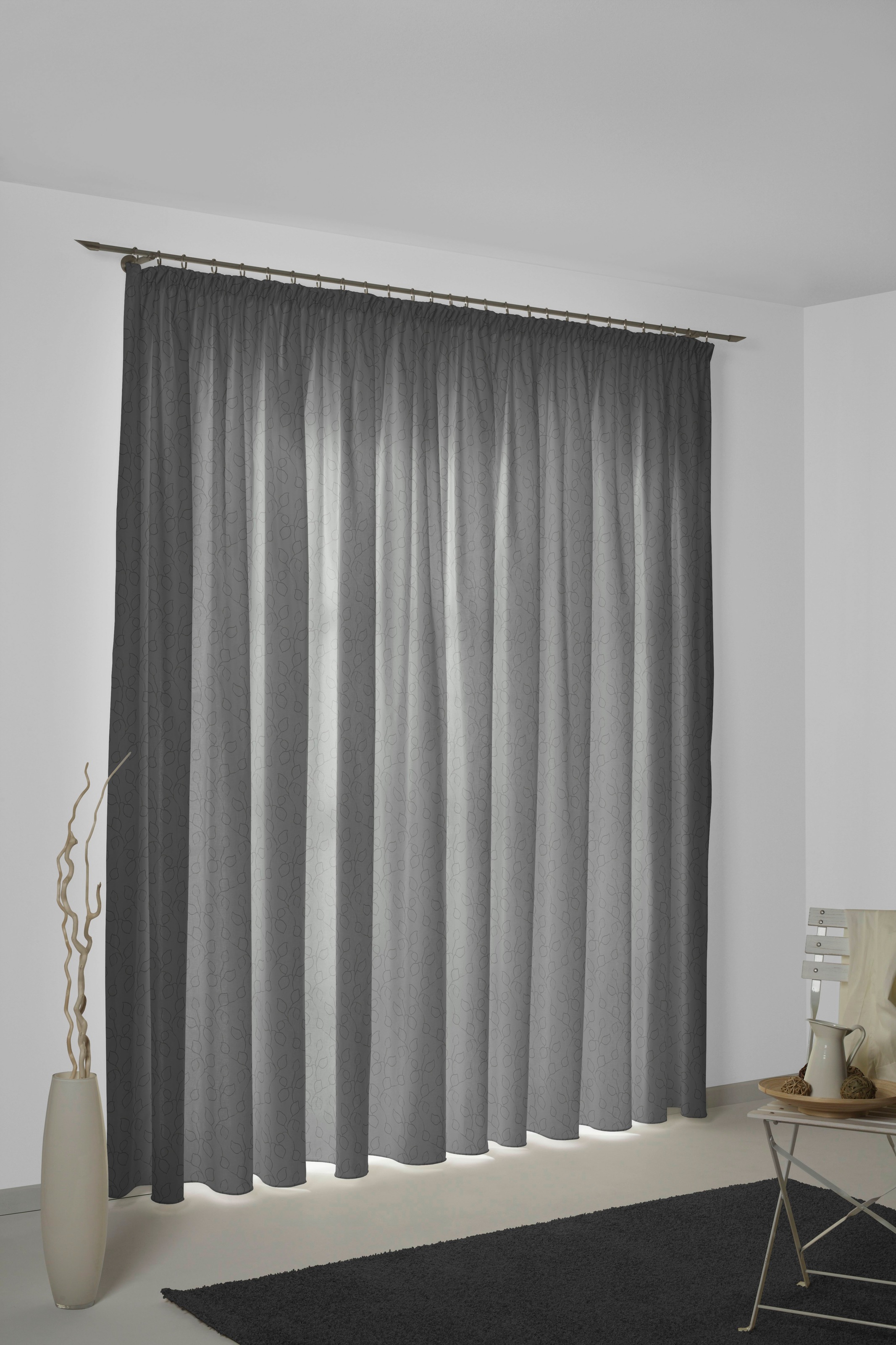 Wirth Vorhang "Westport" Smokband 1 Stk. tlg. günstig online kaufen