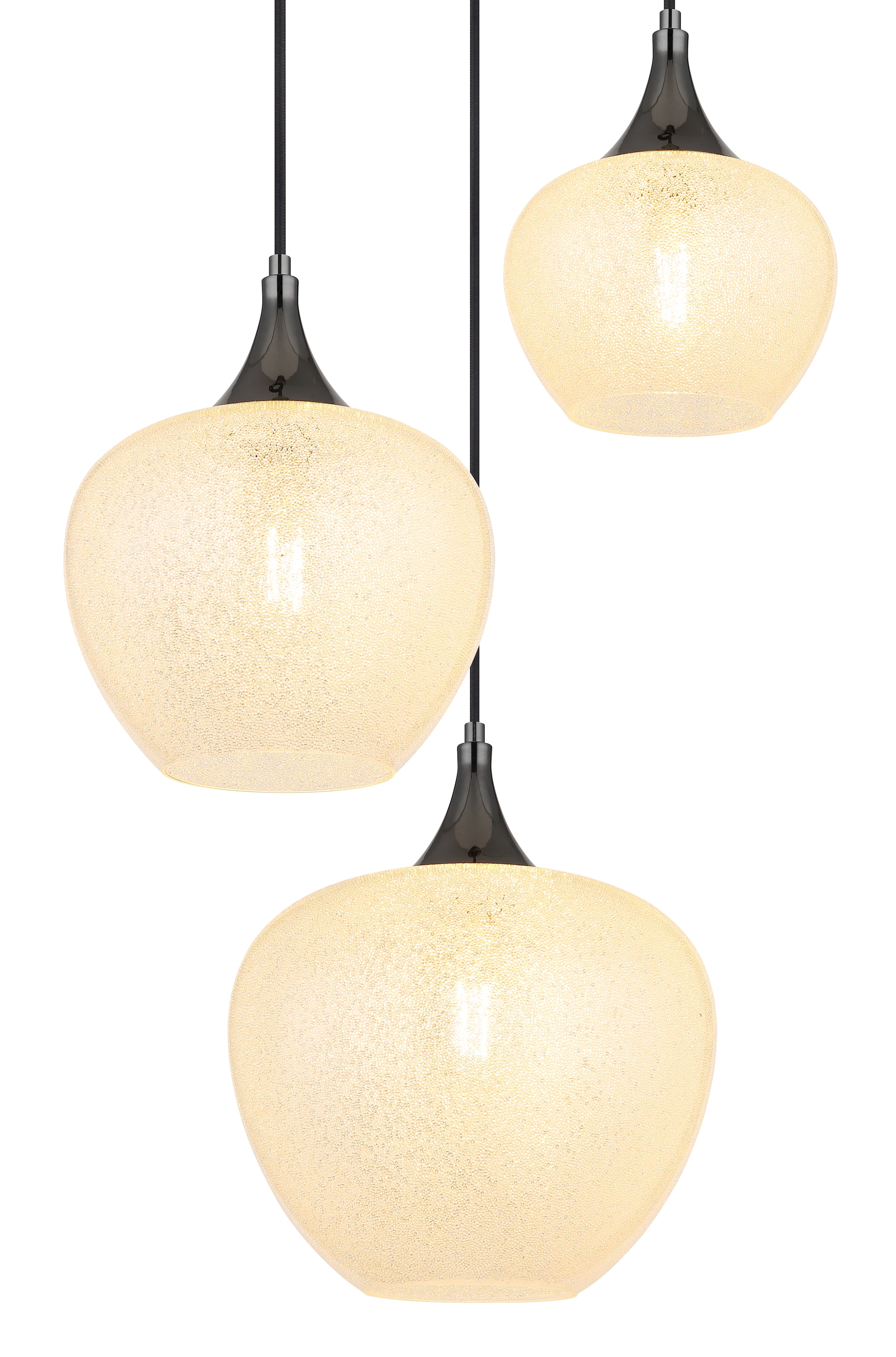 GLOBO LIGHTING Hängeleuchte »MAXY«, Leuchtmittel E27 | ohne Leuchtmittel, Hängelampe/Pendelleuchte/Glas klar/Höhe kürzbar/ø: 490mm