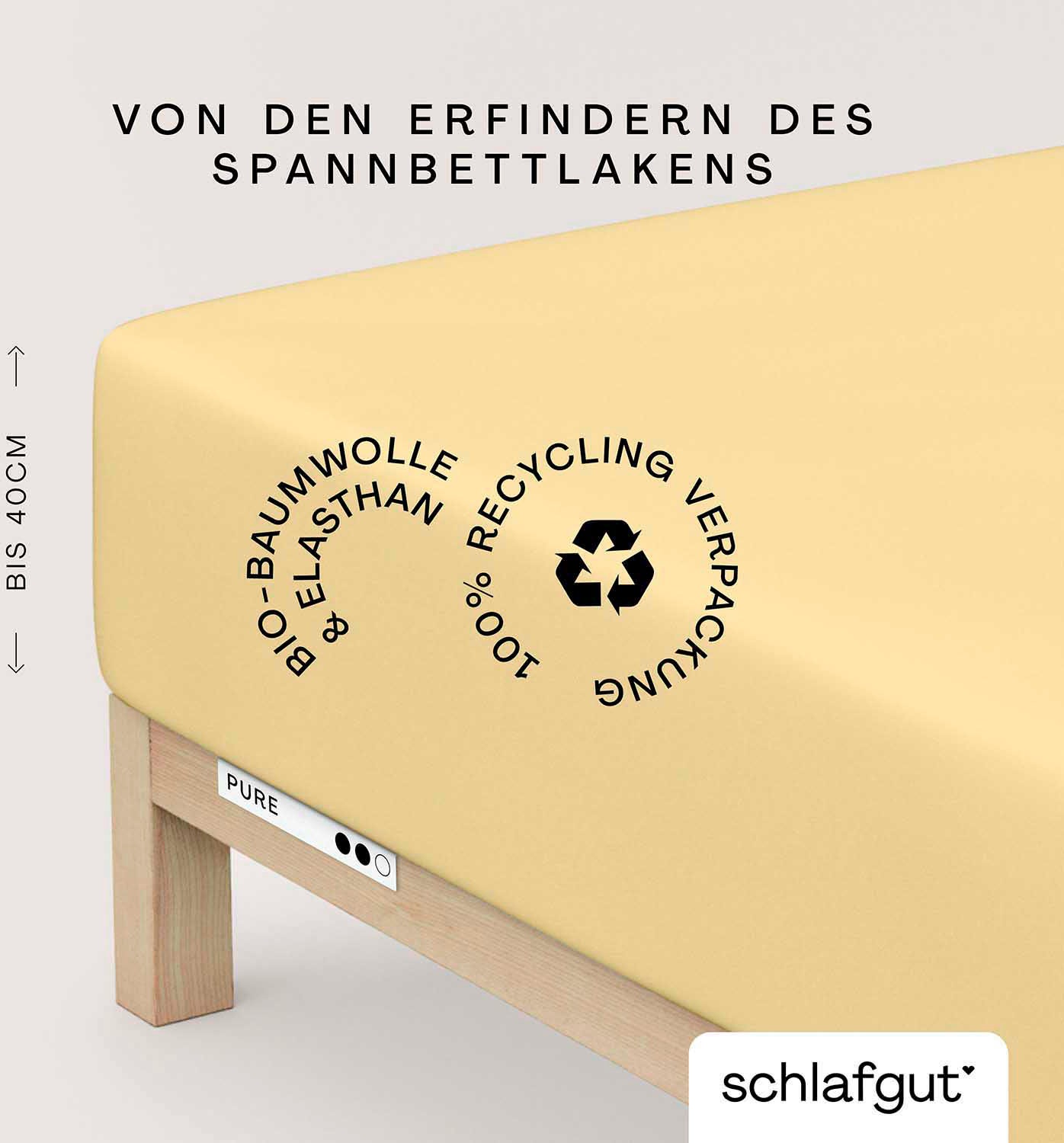 Schlafgut Spannbettlaken »PURE BOXSPRING in Gr. 90x200, 140x200 oder 180x20 günstig online kaufen