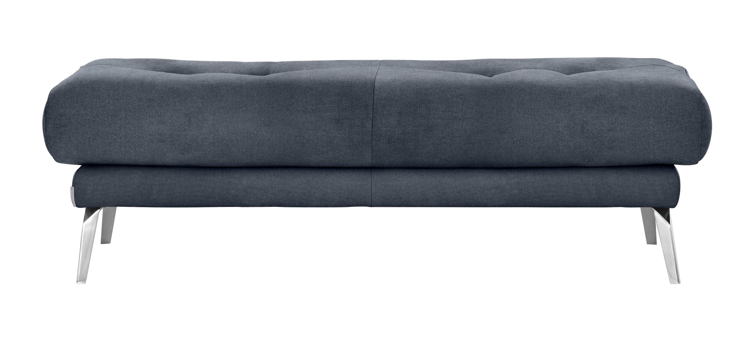 W.SCHILLIG Hocker »softy«, mit dekorativer Heftung im Sitz, Füße Chrom glänzend