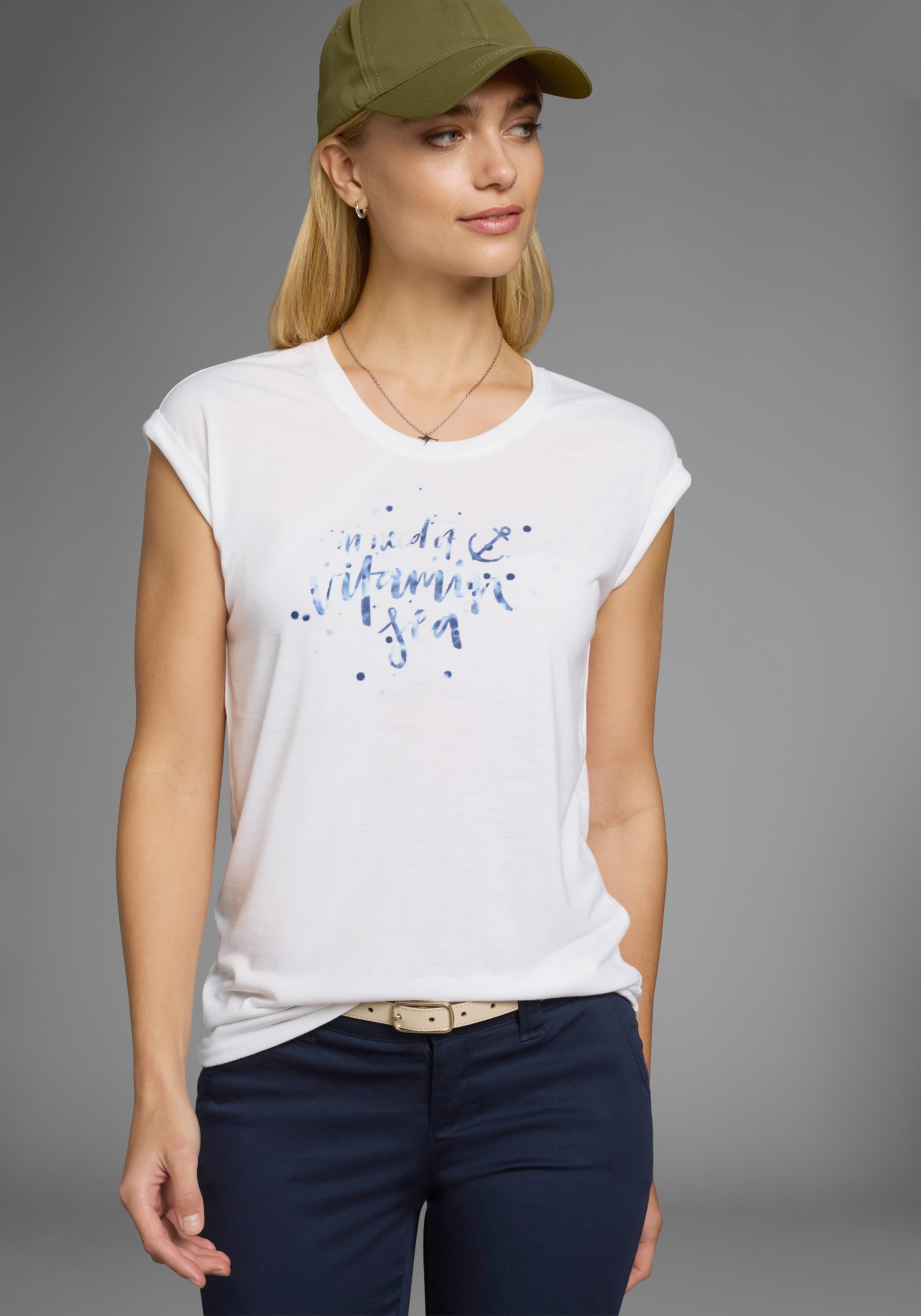 Ocean Sportswear T-Shirt Packung, 2er-Pack, 2 Stk. tlg. Kurzarm mit Aufschlag,  lässiger Schnitt,  mit Logodruck