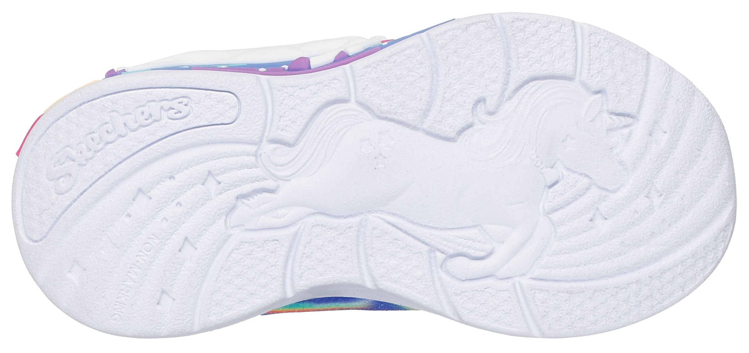 Skechers Sneaker »UNICORN CHASER«, Klettschuh mit blinkendem Einhorn, Größenschablone zum Download