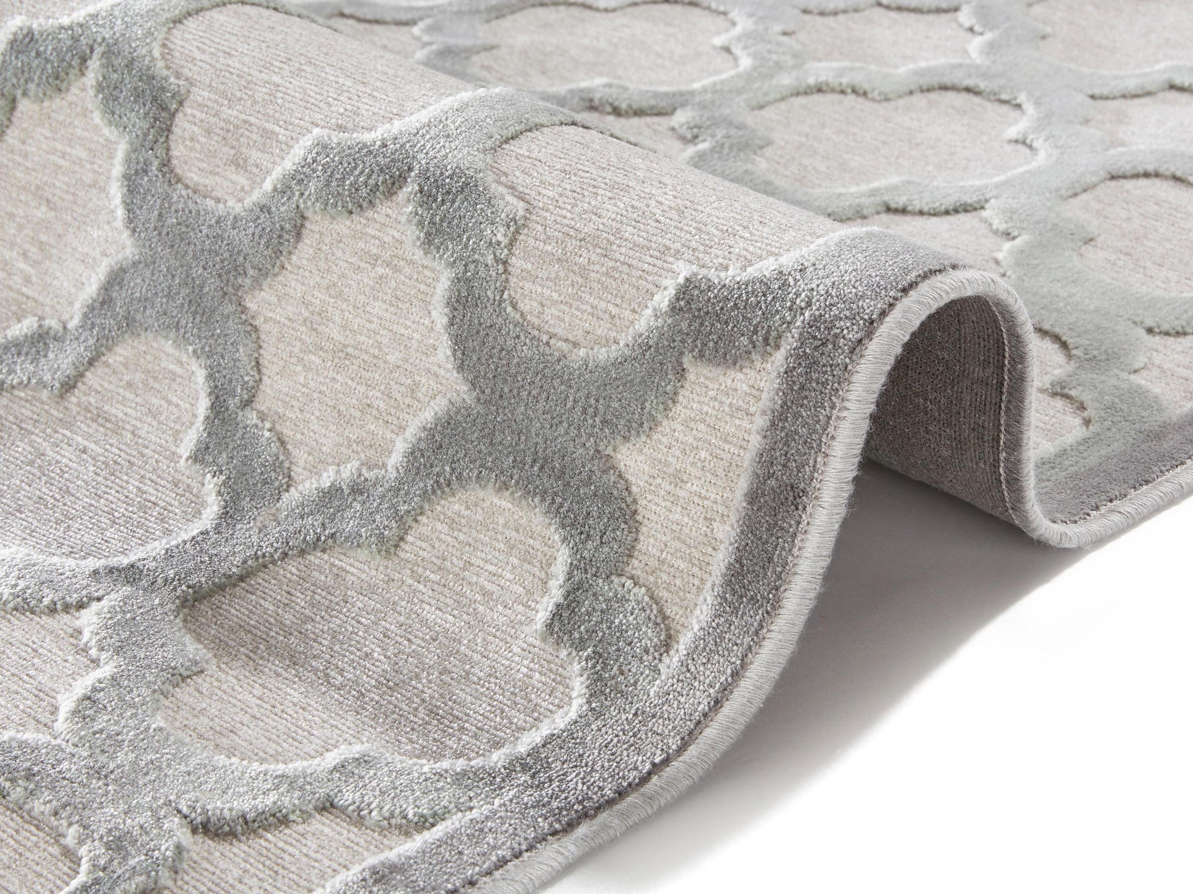 HANSE Home Läufer »Bryon«, rechteckig, 4 mm Höhe, Viskose Glanz, Hoch-Tief Struktur, Robust, Pflegeleicht, Relief Optik