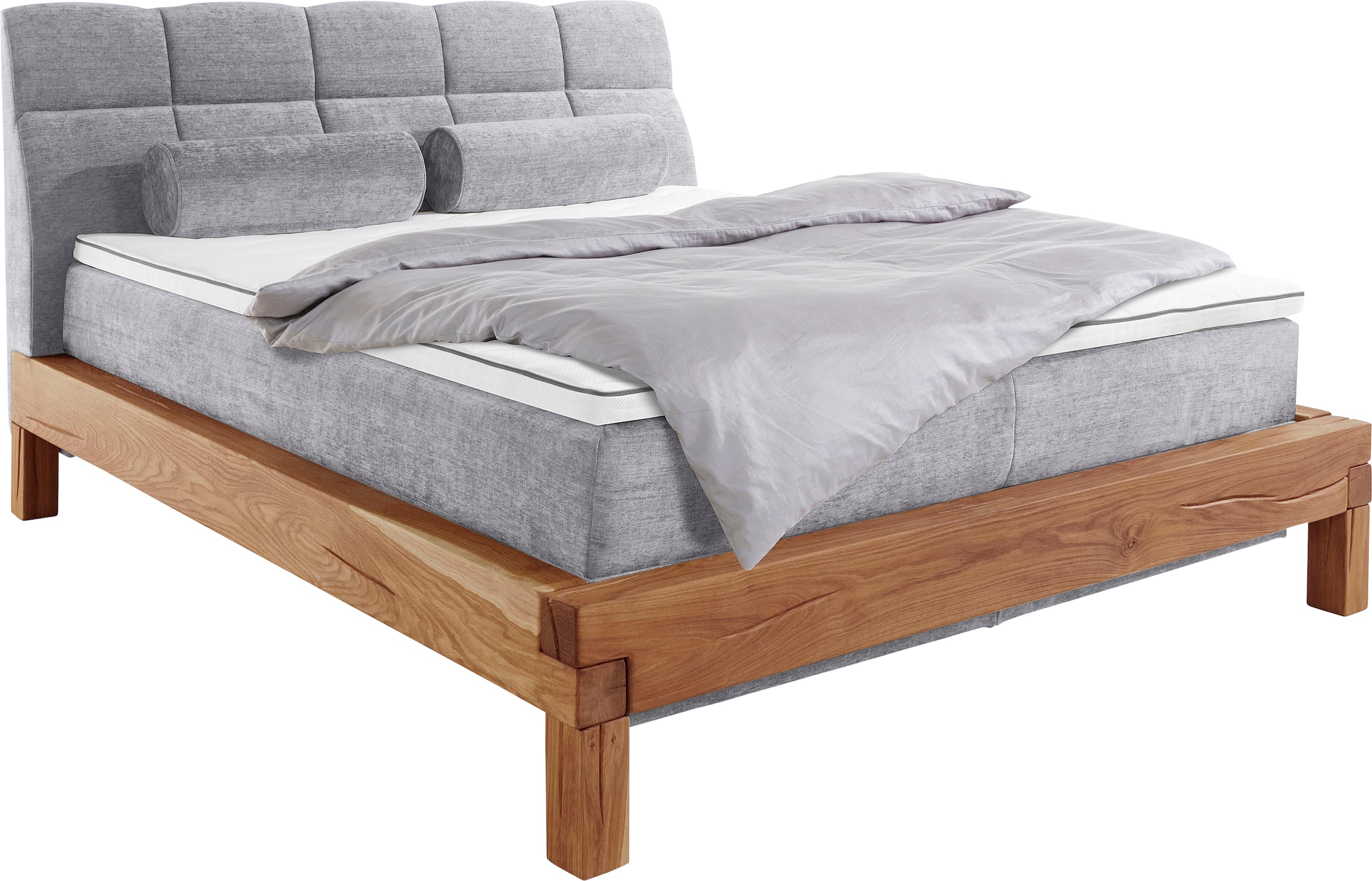 Home affaire Boxspringbett »Villads«, Liegefläche: 160/200 cm aus Balkeneiche, Inside-Boxspring-Unterbau
