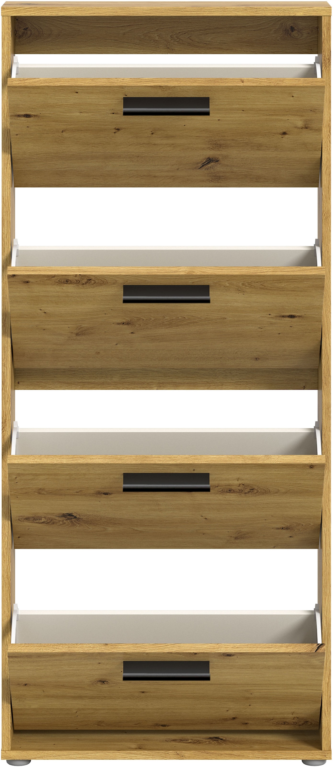 HBZ Schuhkommode »Sam Schuhkipper, Schuhschrank BxHxT 59x136x17 cm«, (1 St.), mit 4 Klappen