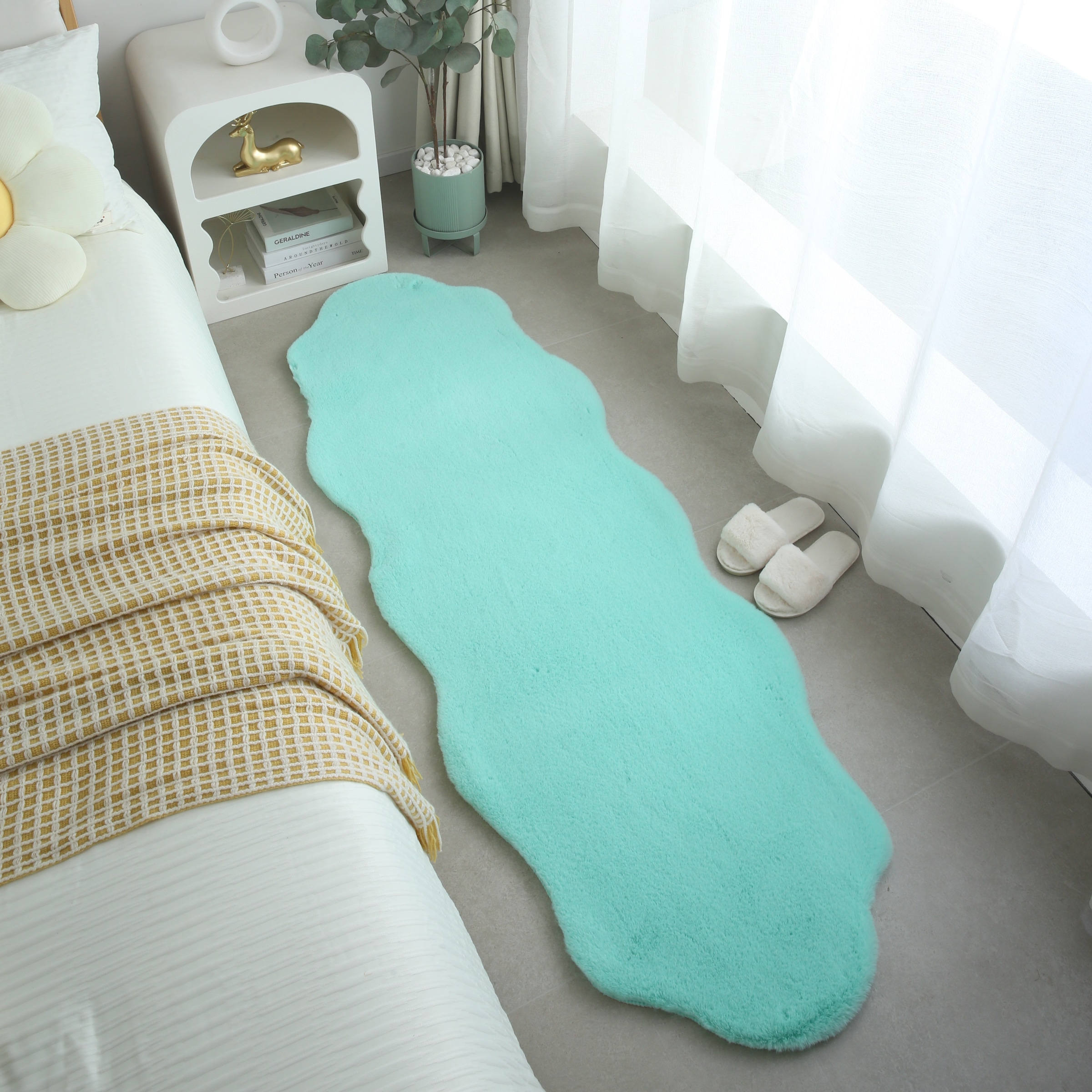 Ayyildiz Teppiche Designteppich »CATY 5308«, wolkenförmig, 25 mm Höhe, Besonders weich / Softflor / Kunstfell / waschbar
