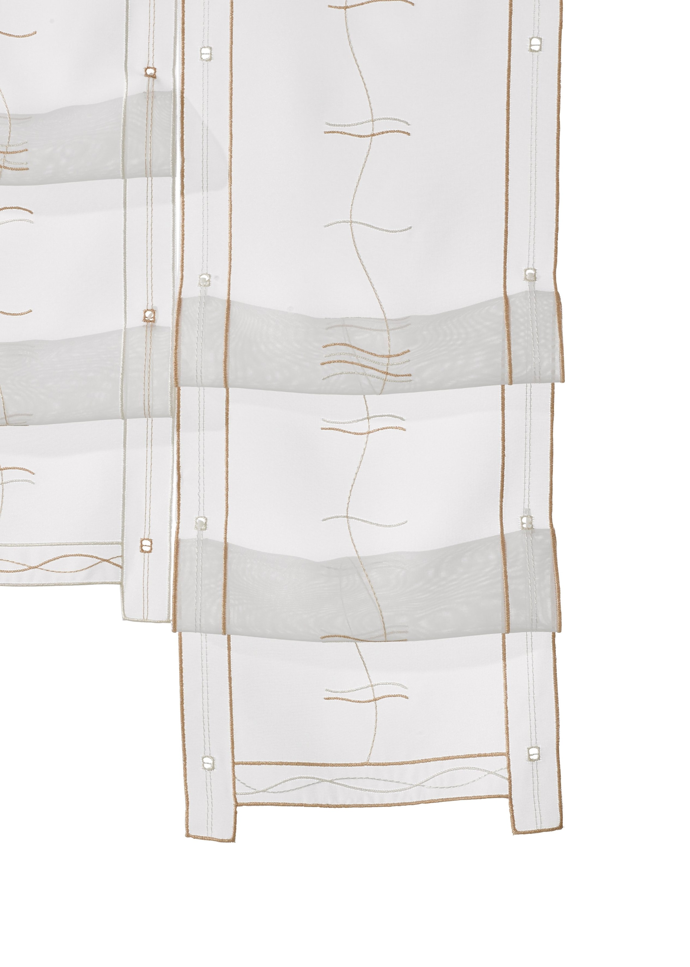 Weckbrodt Scheibengardine »Selina«, (1 St.), Hochraff, Gardine, Voile, echte Stickerei, transparent, Store