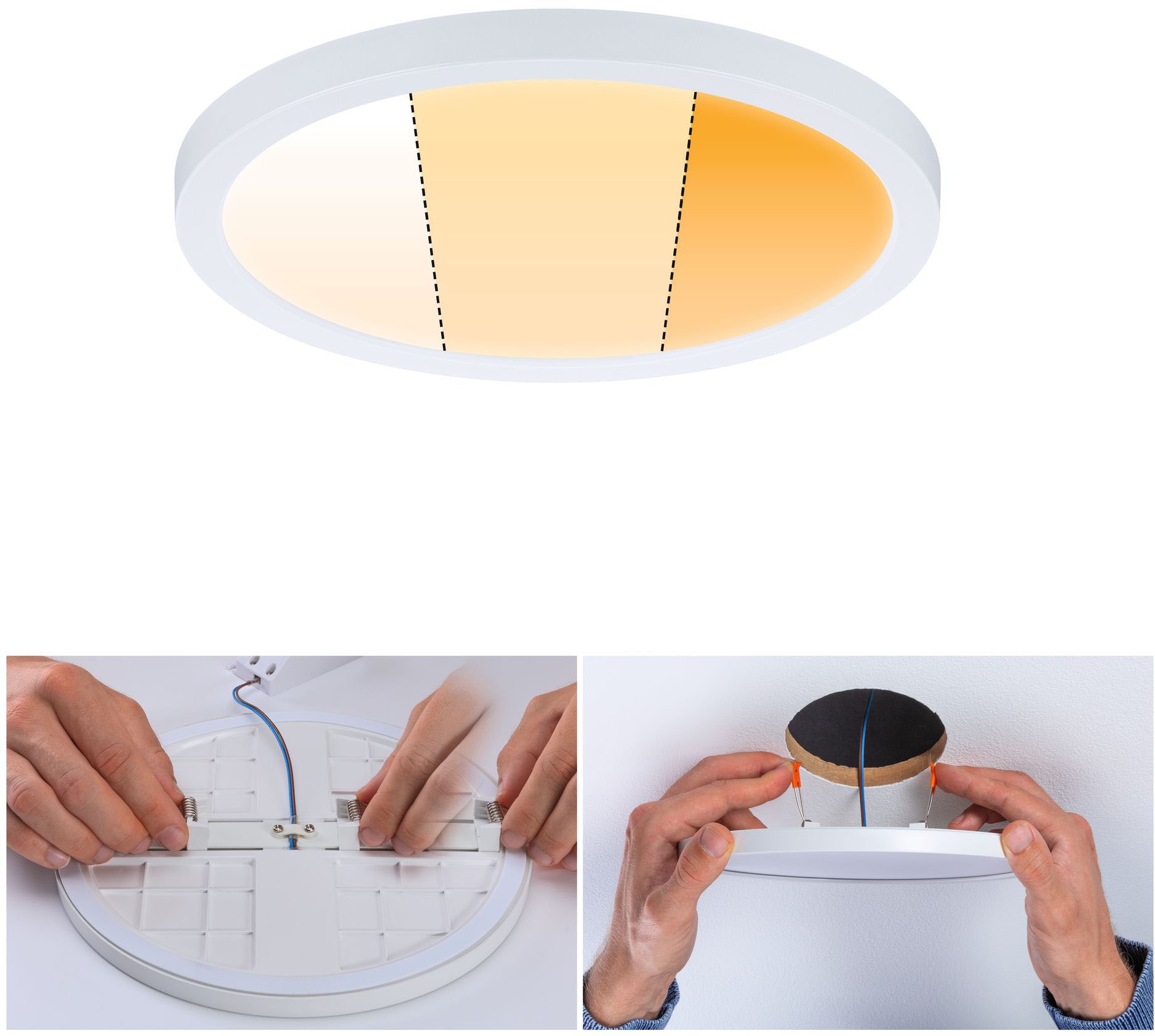 Paulmann LED Bad-Einbauleuchte »Areo«, Schutzart IP44, WarmDim-Stepschaltung, Ø 17,5 cm, inkl. LED Leuchtmittel