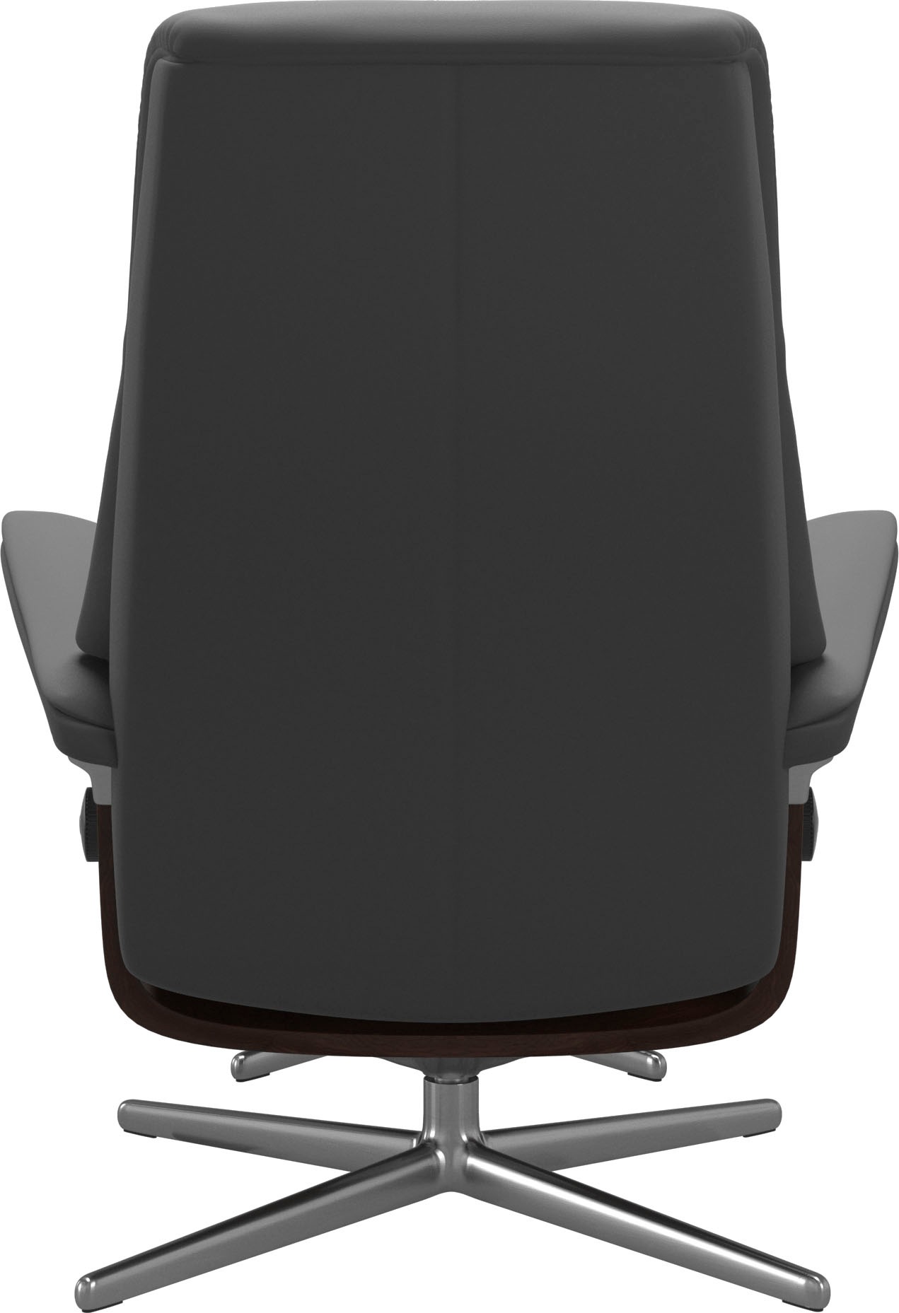 Stressless® Relaxsessel »View«, (Set, Relaxsessel mit Hocker), mit Hocker, mit Cross Base, Größe S, M & L, Holzakzent Braun