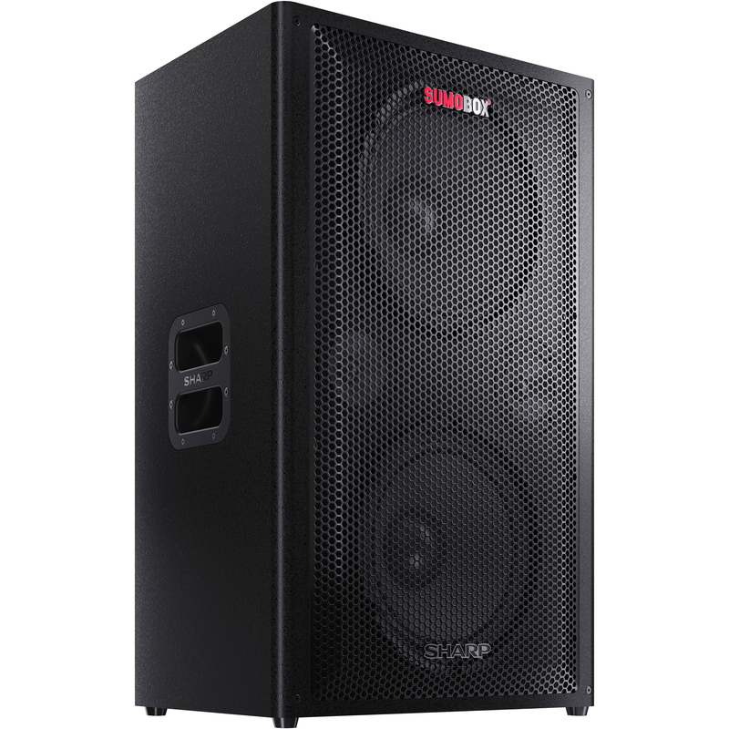 SHARP Party-Lautsprecher »Sumobox Pro« 2.0 (Bluetooth Pairing 200 W) schwarz Pro-Panel mit 3 Eingangskanälen: TRS/XLR-Kombo (x2) mit Hall-, Bass- &...