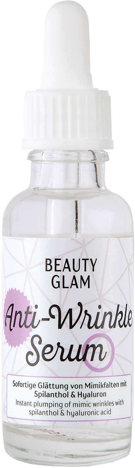BEAUTY GLAM Anti-Falten-Serum »Beauty Glam Anti Wrinkle Serum«, Reduziert feine Linien und Mimikfalten, beugt Falten vor.