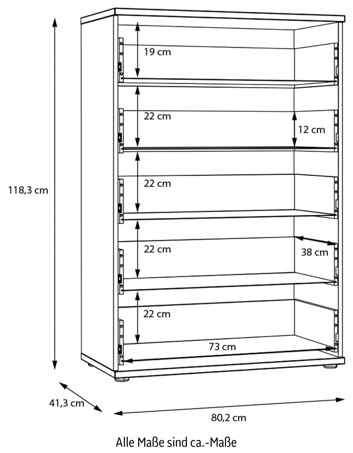 FORTE Highboard »Forte Saltwater«, Höhe ca. 118 cm
