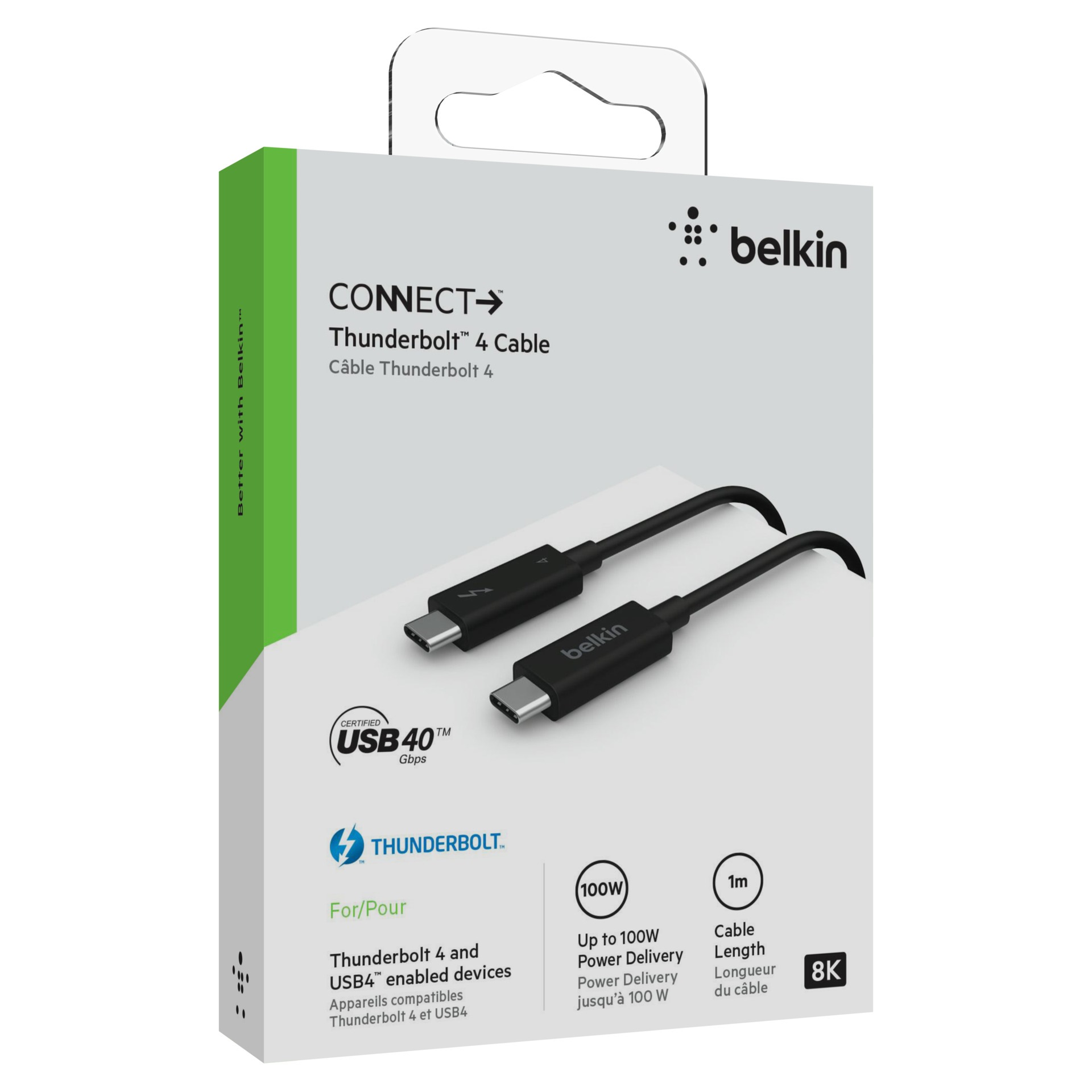 Belkin Thunderbolt-Kabel »CONNECT Thunderbolt 4 Kabel« Thunderbolt | USB-C 100 cm