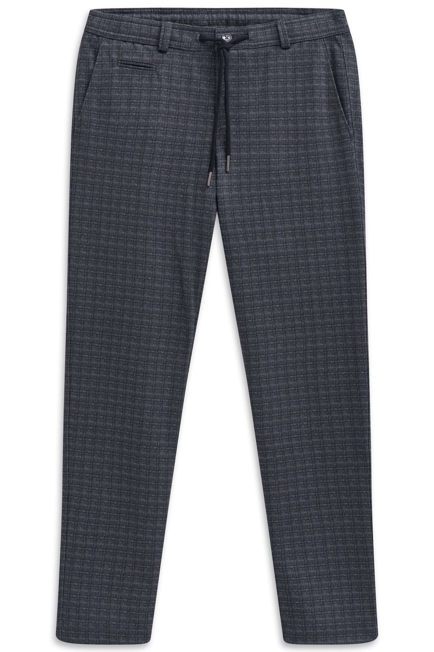 bugatti Chinohose »Slim Fit«, Glencheck mit Stretch & Kordelzug