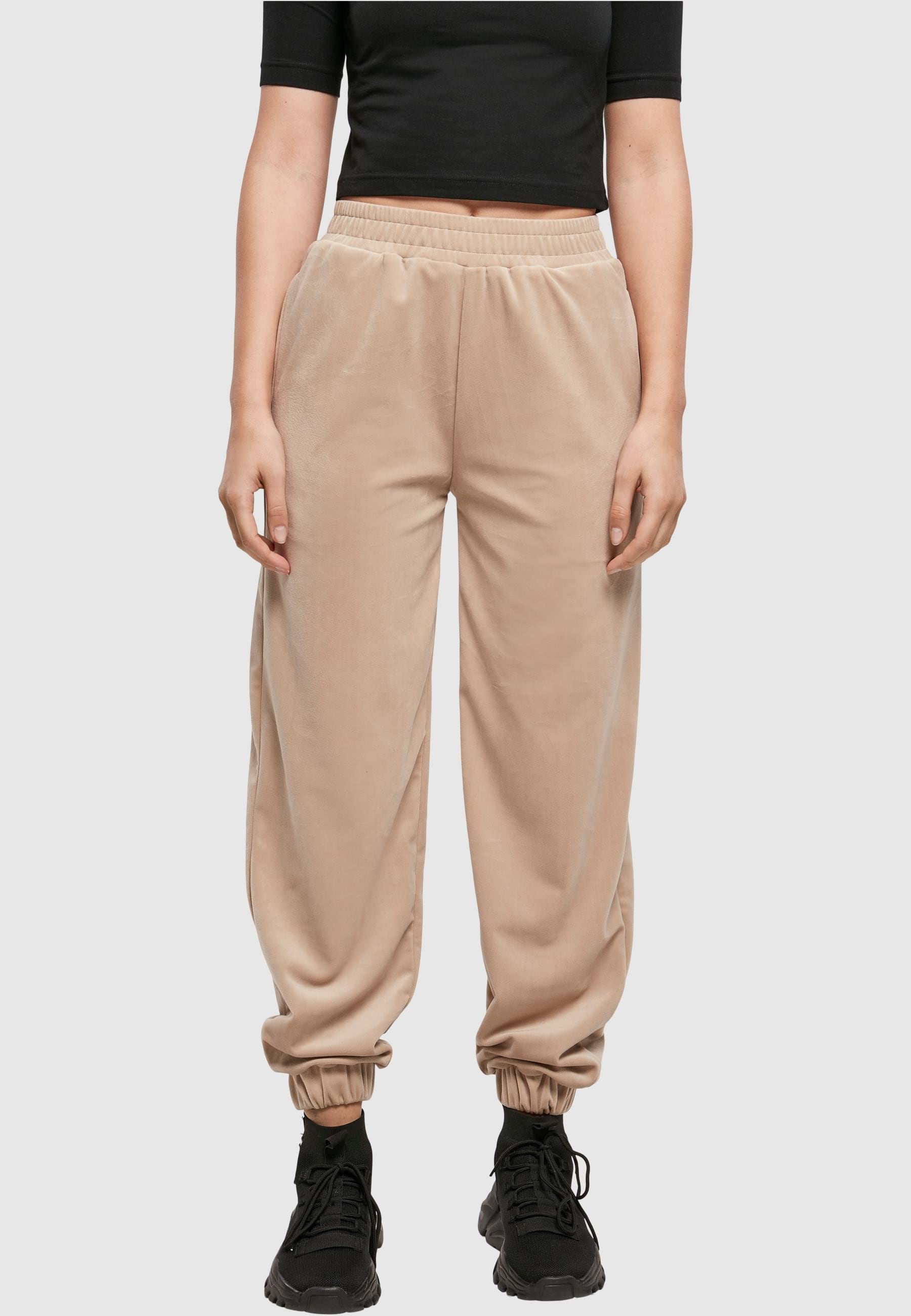 URBAN CLASSICS Jogginghose »Urban Classics Damen Ladies High Waist Ballon Velvet Sweat Pants«