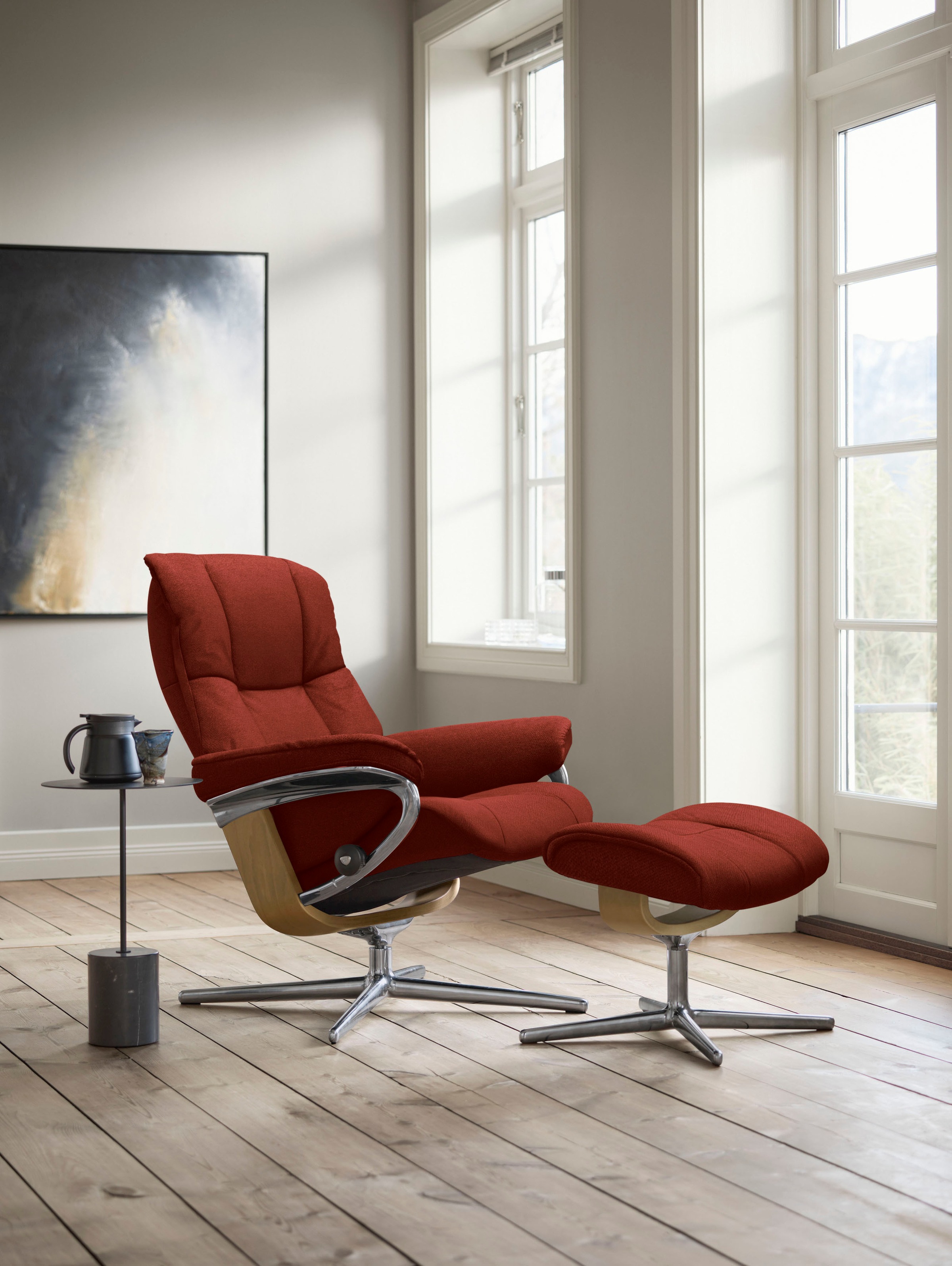 Stressless® Fußhocker »Mayfair«, mit Cross Base, Größe S, M & L, Holzakzent Eiche