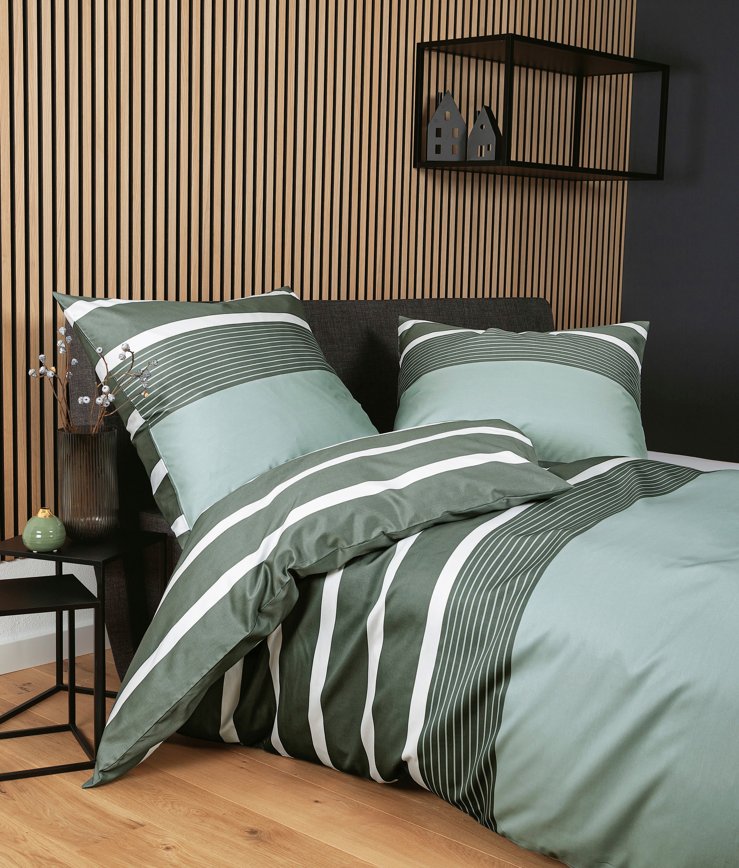 Janine Bettwäsche »J. D. 8468« 3 Stk. tlg. Bettwäsche im Streifen-Design in günstig online kaufen