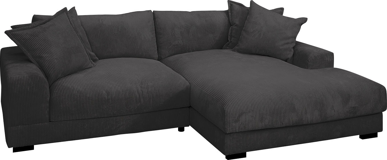TRENDMANUFAKTUR Ecksofa »Zinal, aktuelles Design, mit 4 Zierkissen,«, mit e günstig online kaufen