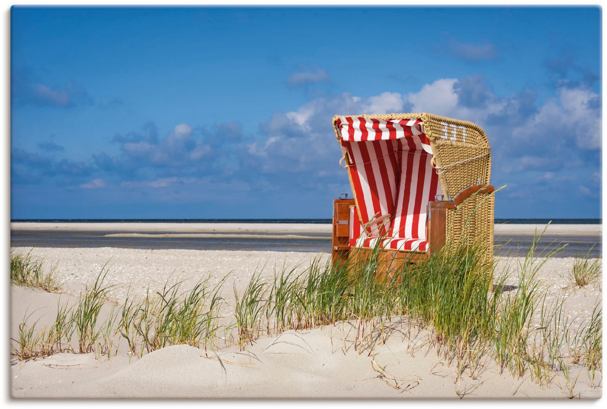 Artland Wandbild »Strandkorb 337«, Strand, (1 St.), als Leinwandbild, Wanda günstig online kaufen