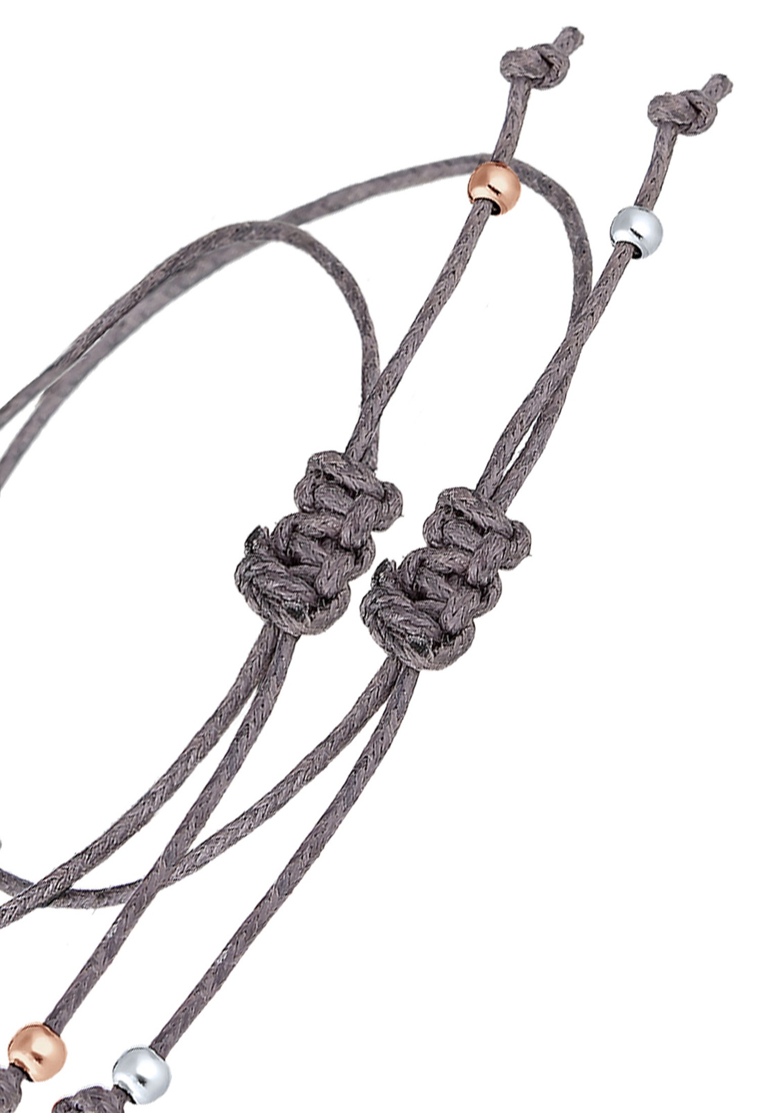 Elli Armband »Set Herz Liebe Bi-Color Freundschaft Silber«