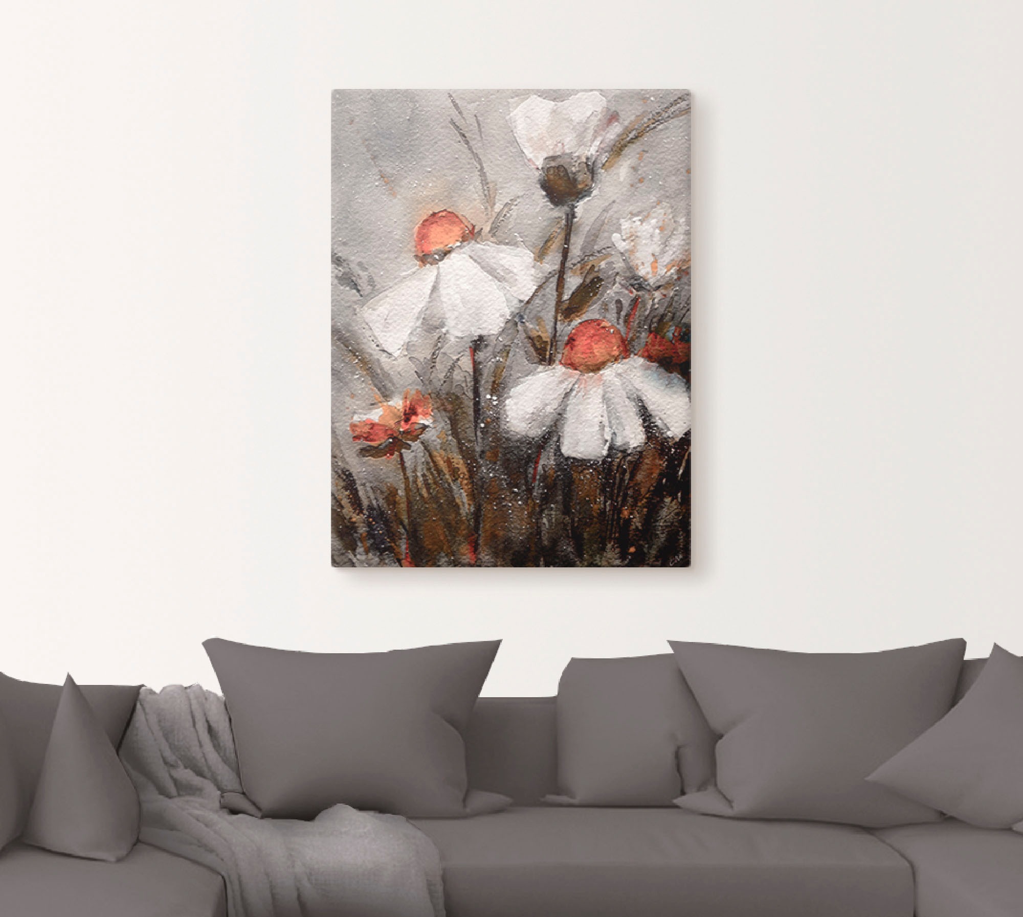 Artland Leinwandbild »Margeriten I«, Blumen, (1 St.), auf Keilrahmen gespan günstig online kaufen