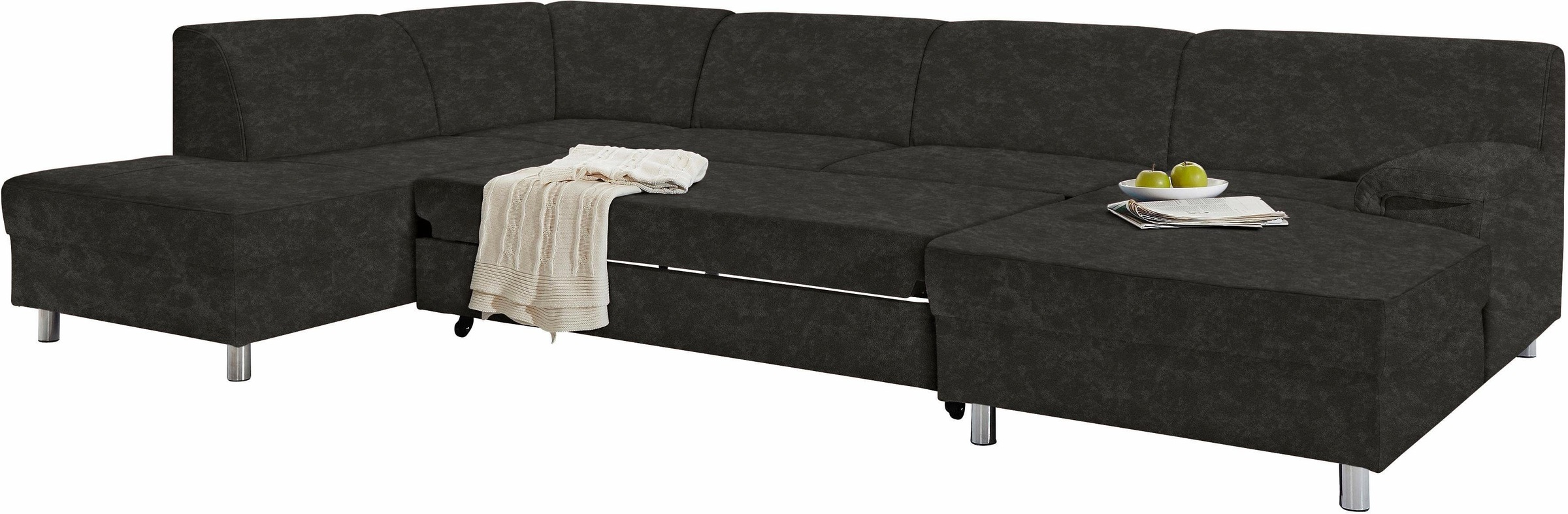 Home affaire Wohnlandschaft »Jamie, zeitloses Design, fester Sitzkomfort, v günstig online kaufen