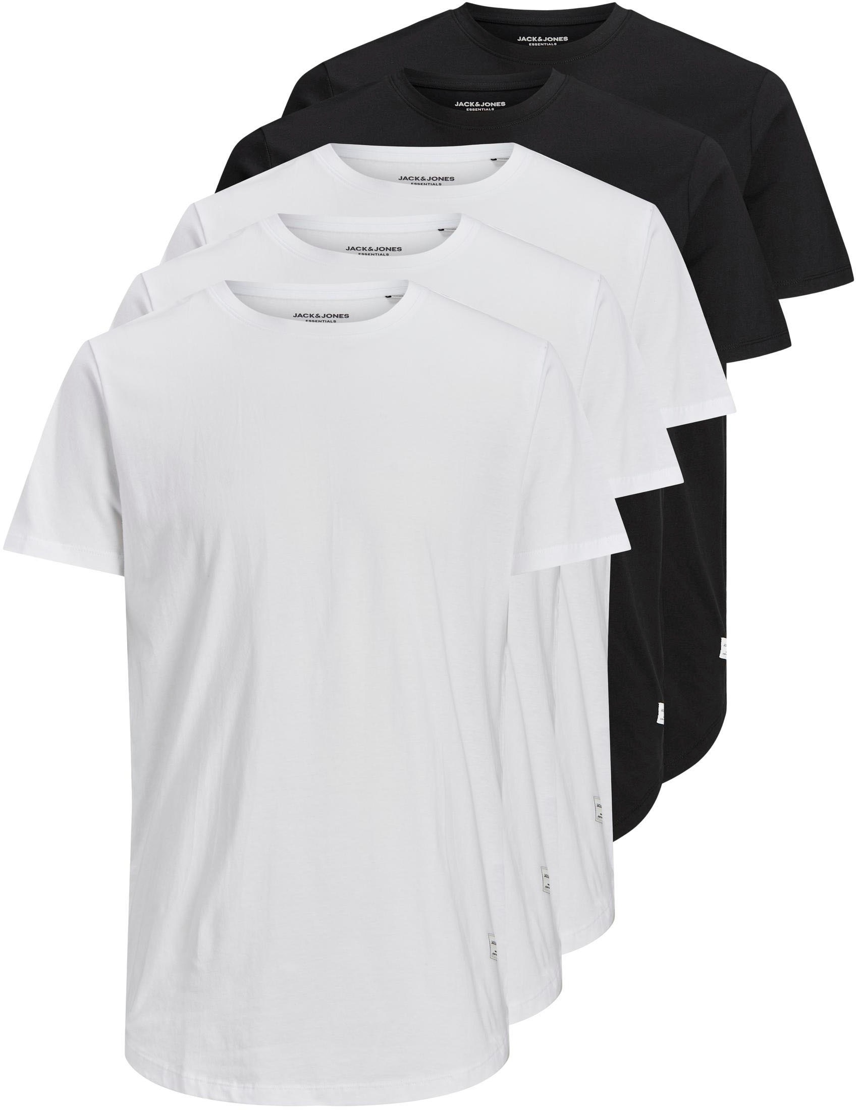 Jack & Jones T-Shirt »JJENOA TEE SS CREW NECK 5PK MP NOOS«, (Packung, 5 tlg., 5er-Pack)