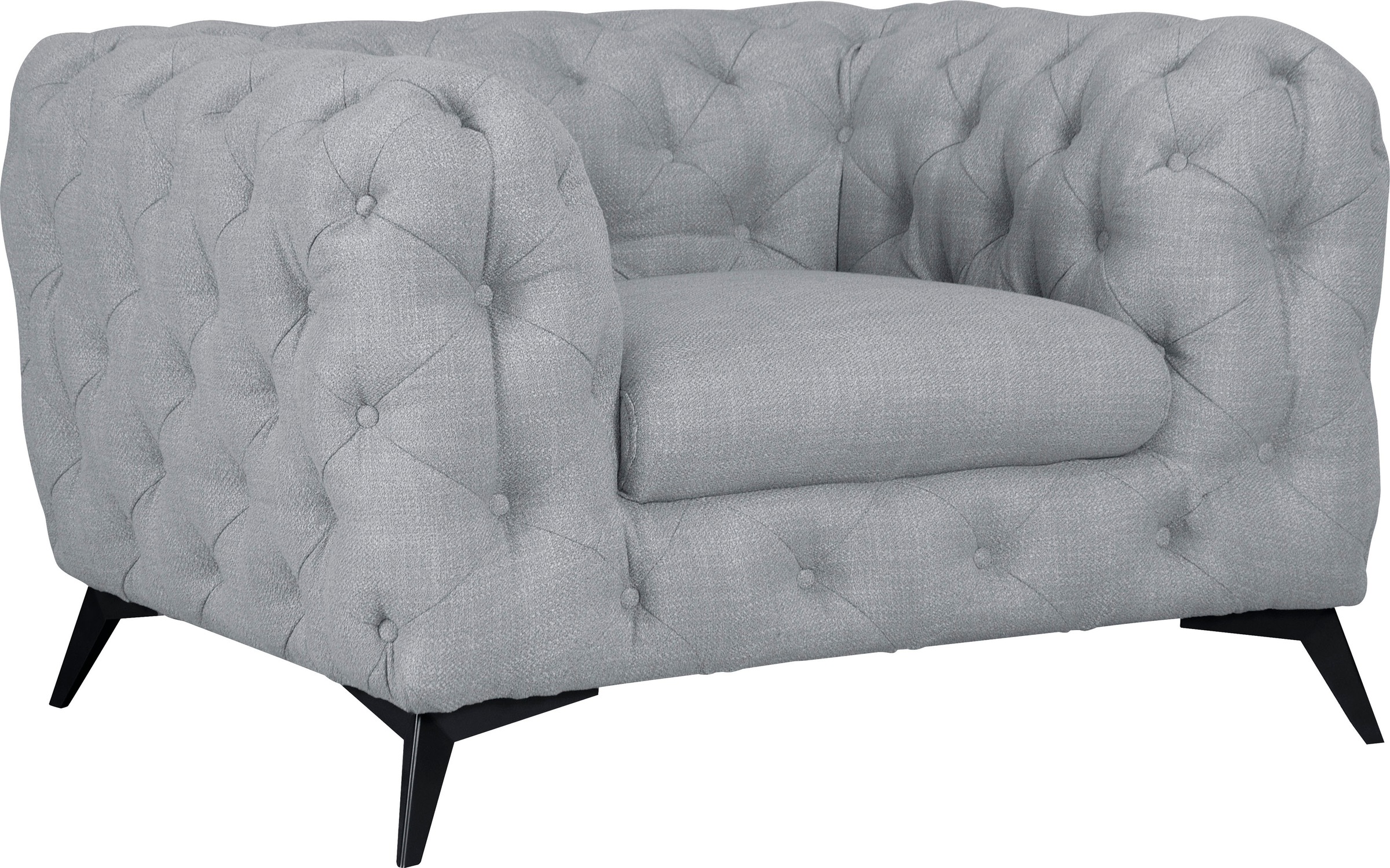 Leonique Chesterfield-Sessel »Glynis Sessel«, aufwändige Knopfheftung, moderne Chesterfield Optik, Fußfarbe wählbar