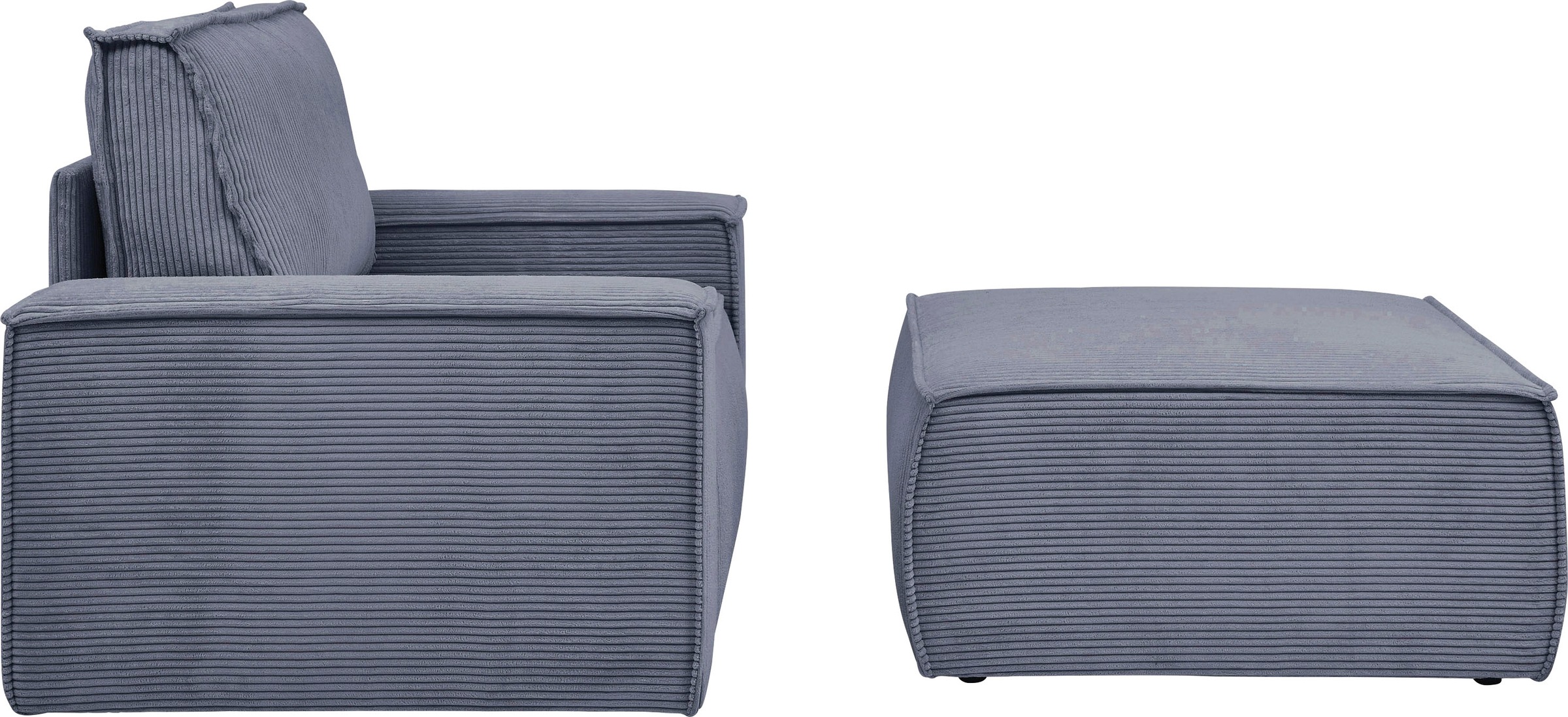Home affaire Sessel »SHERWOOD«, Loveseat und Hocker im Set, passend zur Polster-Serie SHERWOOD