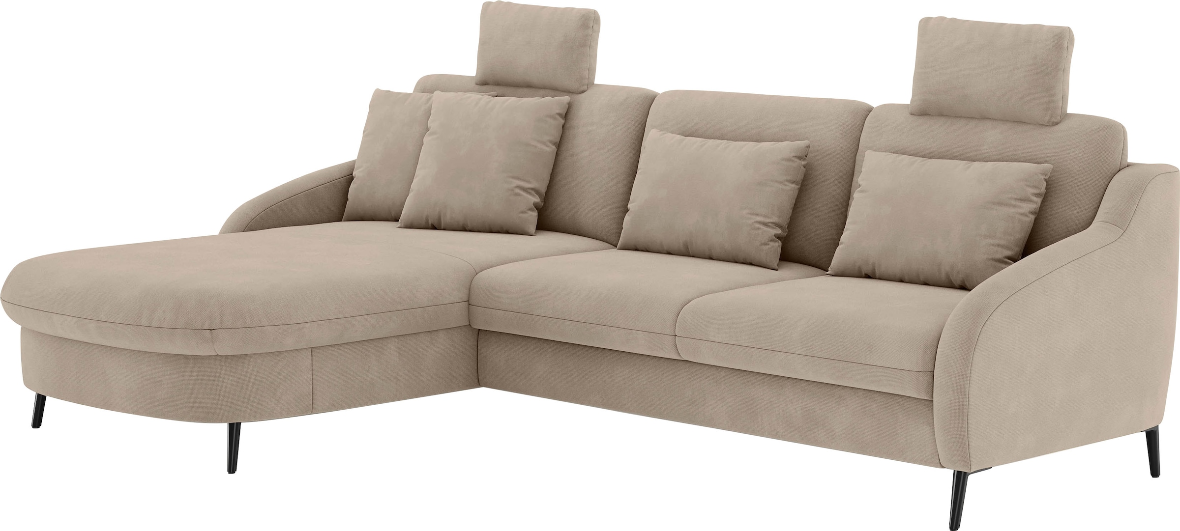 sit&more Ecksofa »Soul L-Form«, wahlweise mit Bettfunktion und Bettkasten oder Schubkasten
