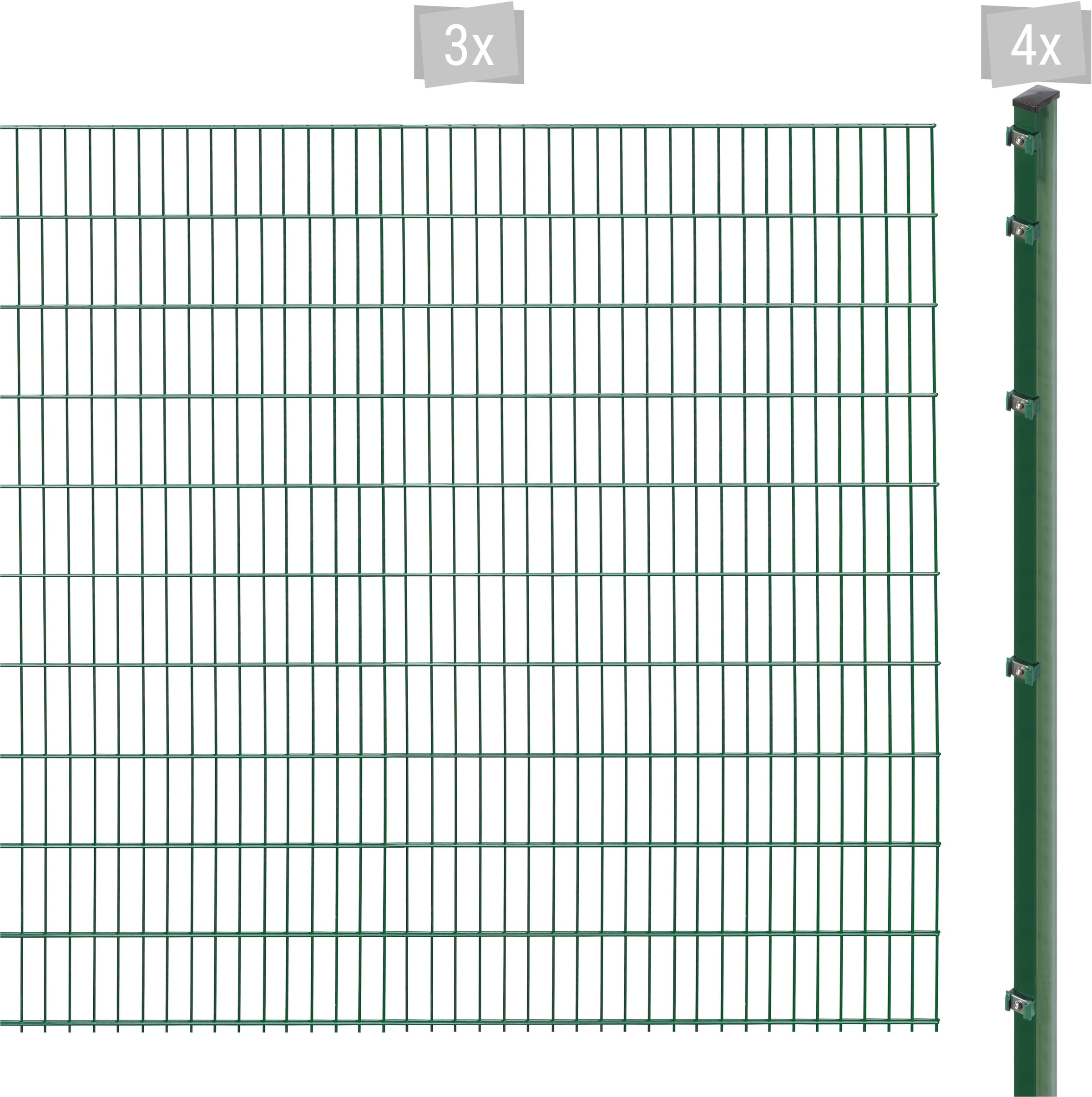 Arvotec Doppelstabmattenzaun »EXCLUSIVE 203 zum Einbetonieren«, Zaunhöhe 203 cm, Zaunlänge 2 - 60 m