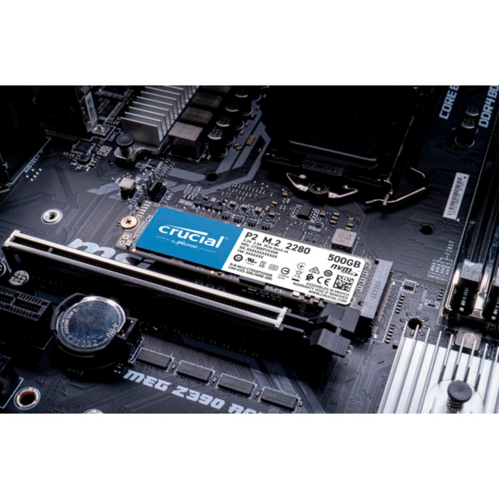 Crucial interne SSD »P2 2TB PCIe M.2 2280SS SSD«, Anschluss M.2 PCIe 3.0