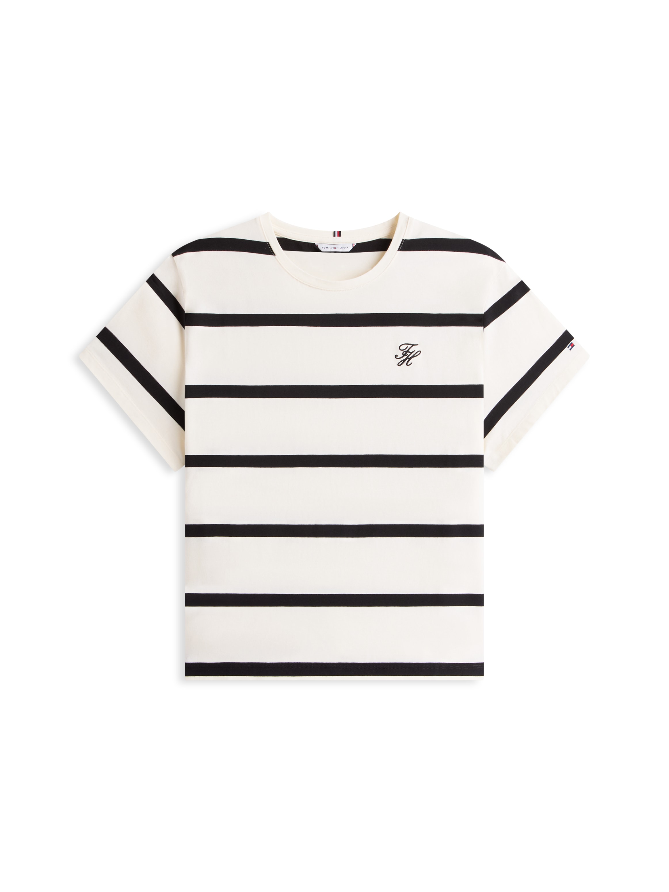 Tommy Hilfiger Curve Kurzarmshirt »CRV TH SCRIPT REG C-NK SS TEE« in großen Größen