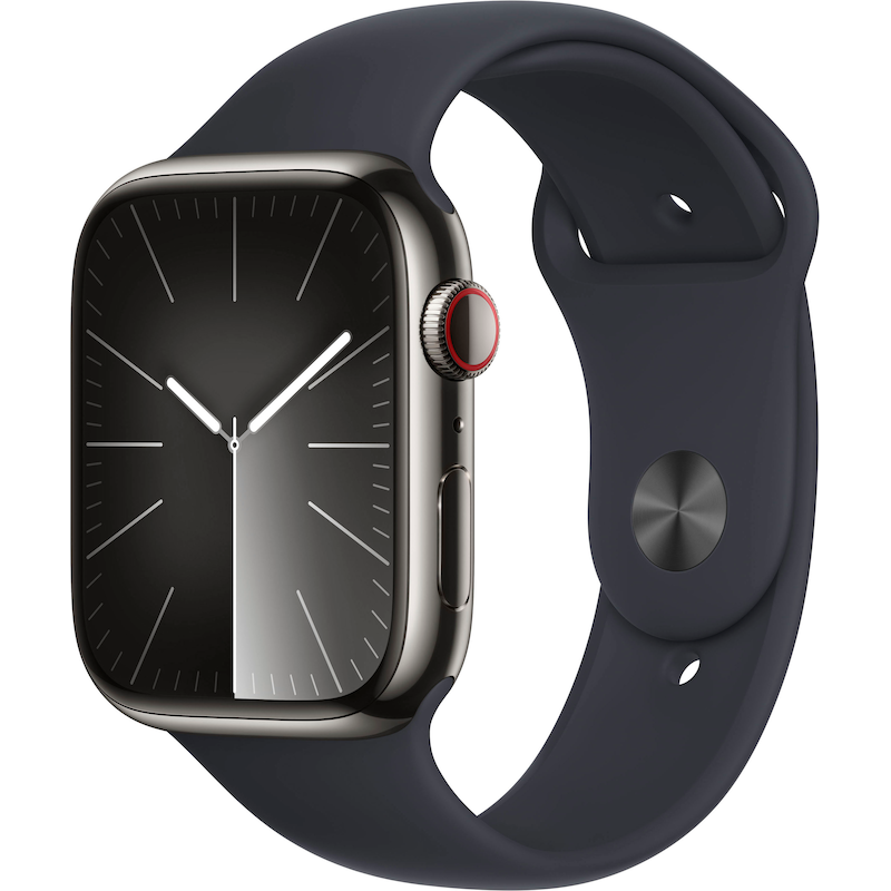 APPLE Smartwatch »Watch Series 9 Edelstahl« (4, 5 cm / 1, 77 ′′) Watch OS 10 Graphite