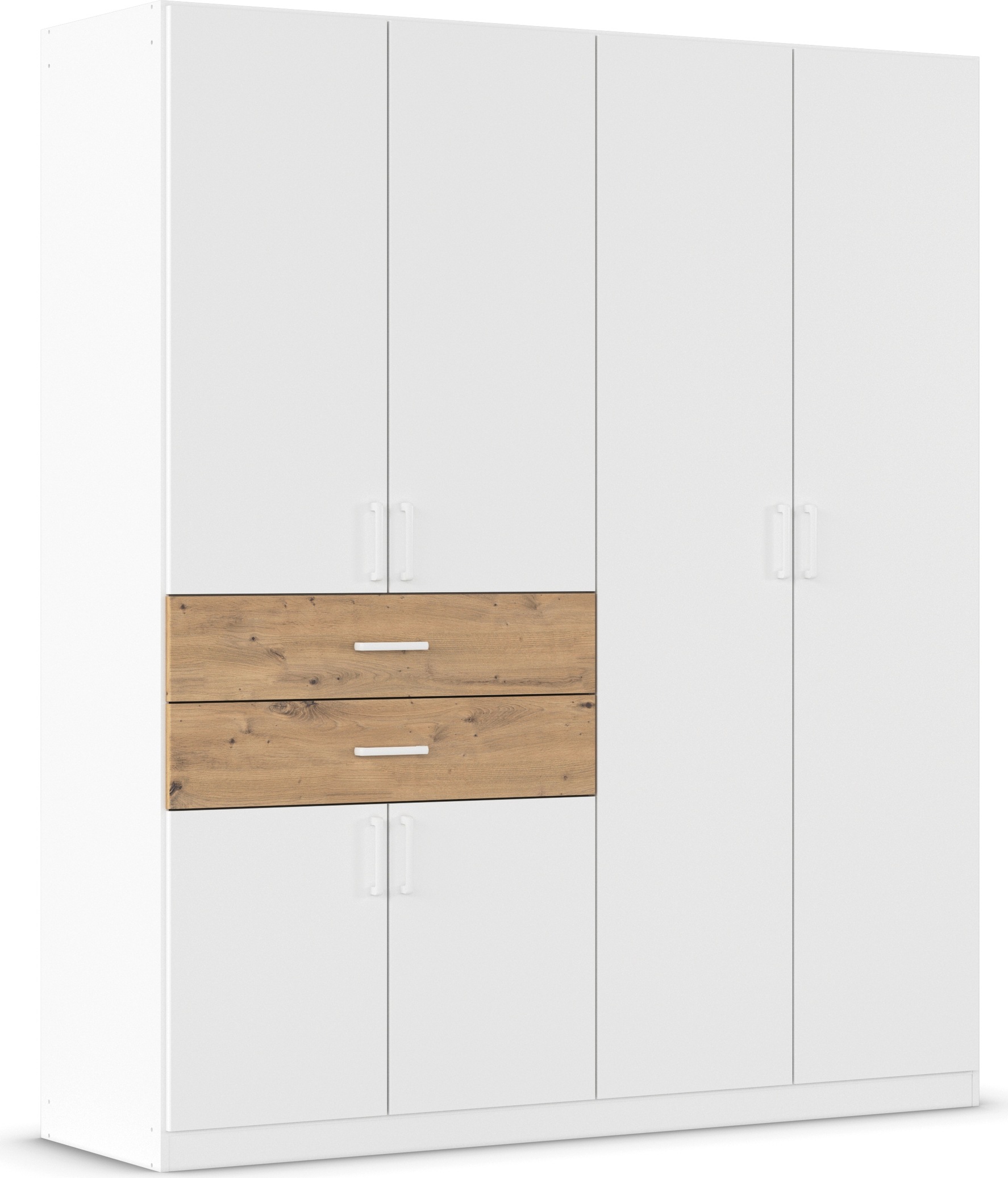 rauch Drehtürenschrank »Kleiderschrank Schrank Garderobe MAIKA mit Dekor-Front«, 2 Schubladen, in verschiedenen Breiten, Höhen, Farben, MADE IN GERMANY