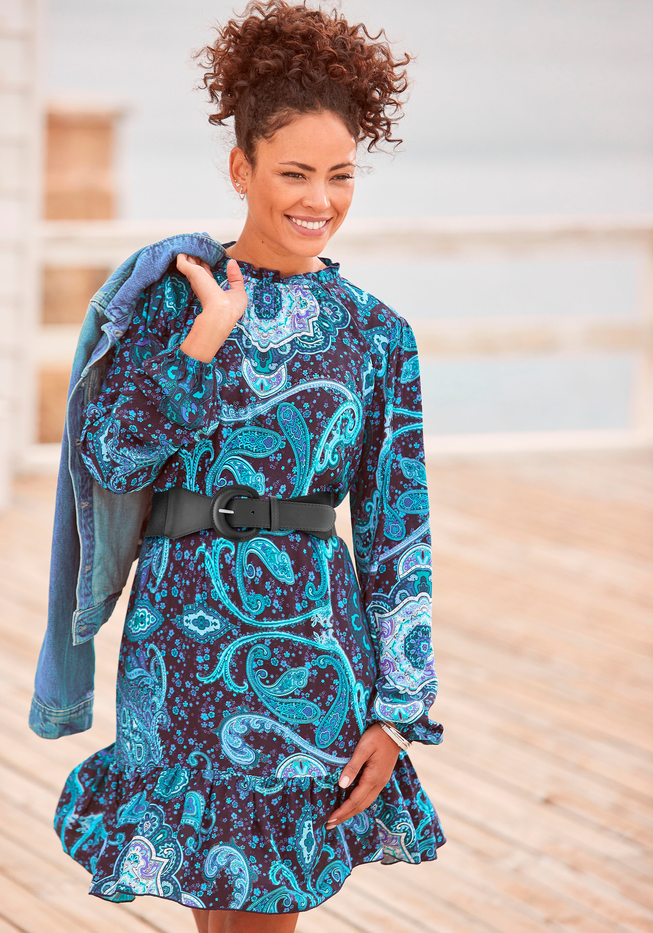 LASCANA Taillengürtel »Stretchgürtel«, Shaping-Effekt, große Schließe, für Kleid & Overall, Bauchgürtel