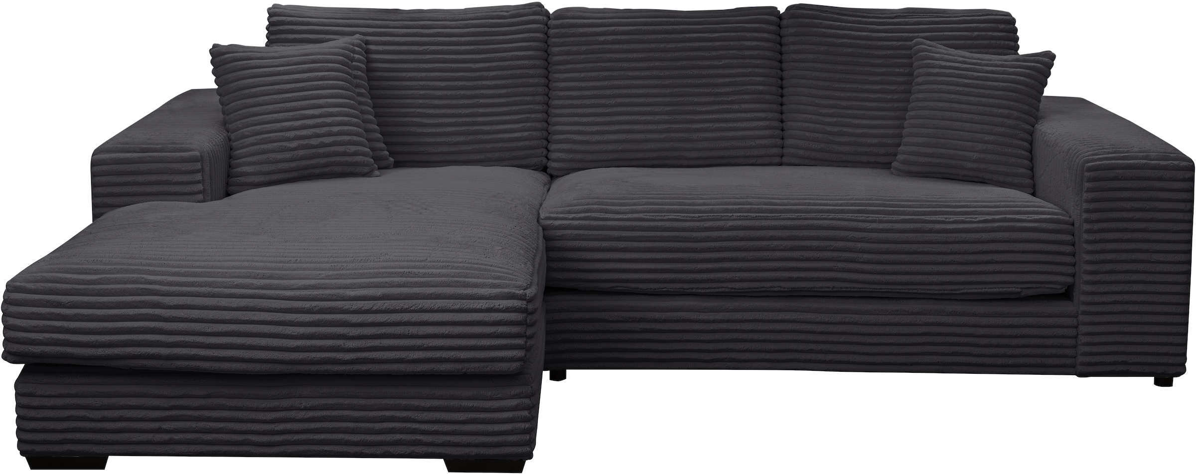 WERK2 Ecksofa »Eden modern und zeitlos, geschmackvolles Sofa, Breite 286cm, L-Form«, Design Ecksofa in Cord mit besonders weichem Sitzkomfort