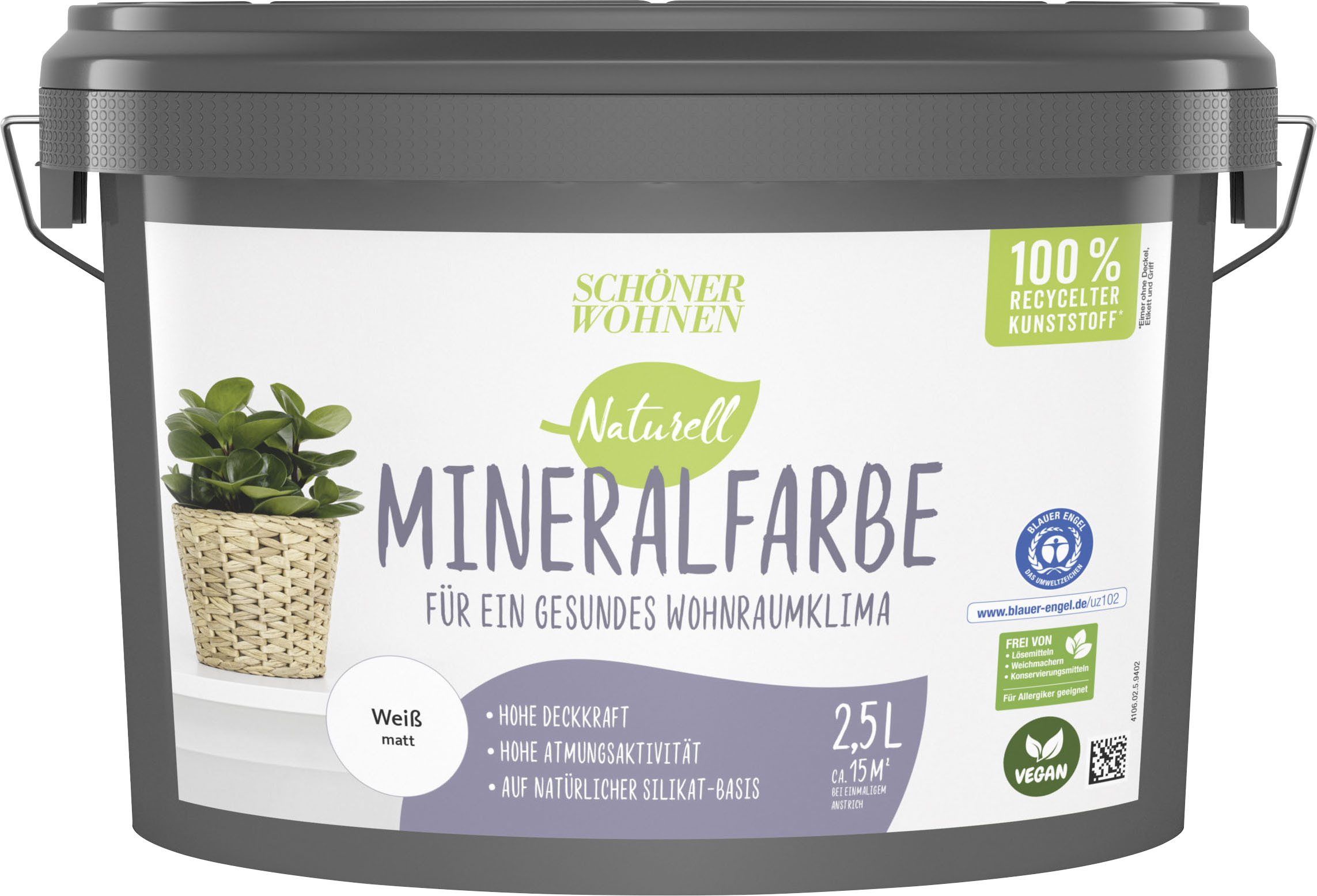 Wand- und Deckenfarbe »Naturell Mineralfarbe aus kontrollierten Rohstoffen«,...