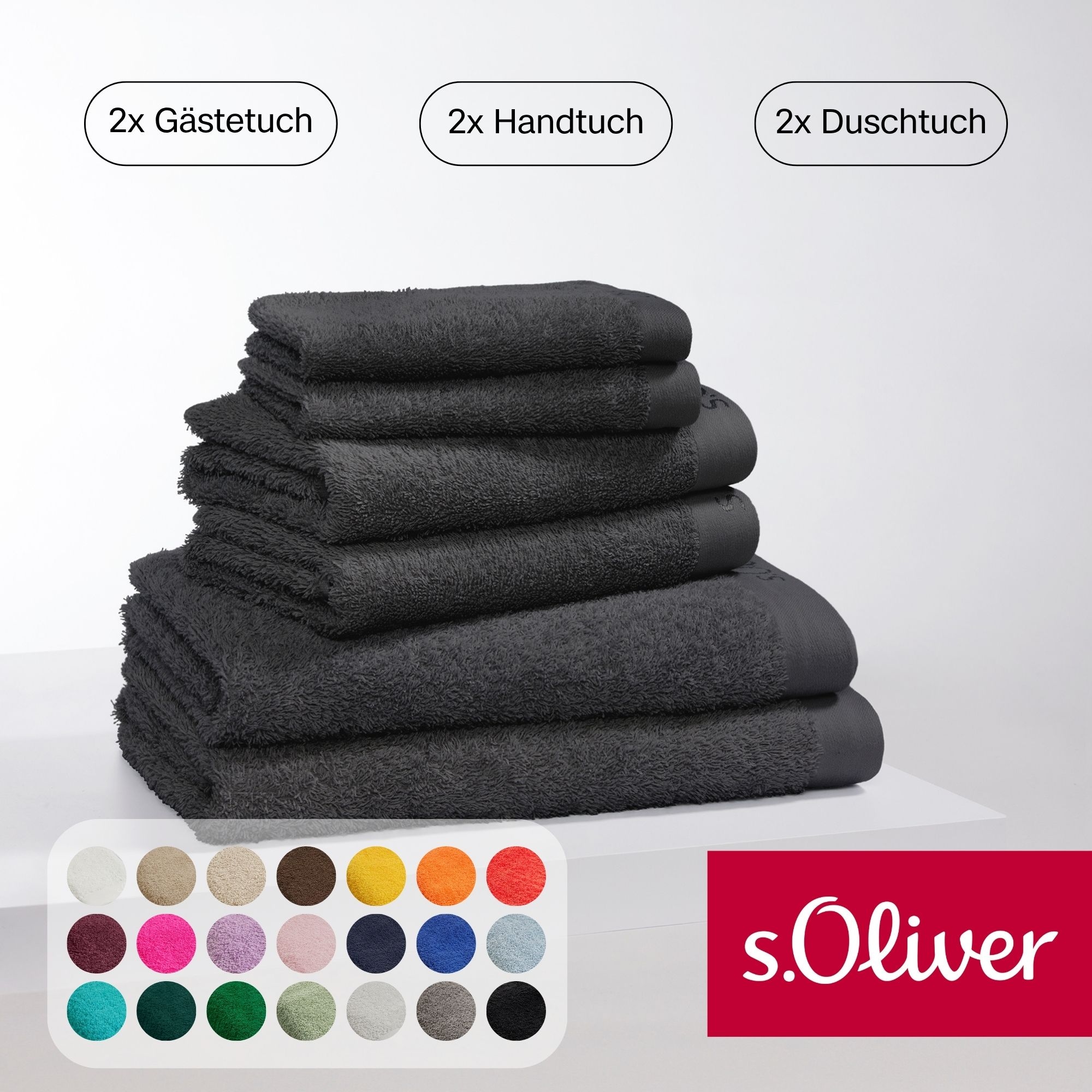 s.Oliver Handtuch Set »s.Oliver, Premium Qualität, 600 gr/m²«, (Set, 6 St., günstig online kaufen