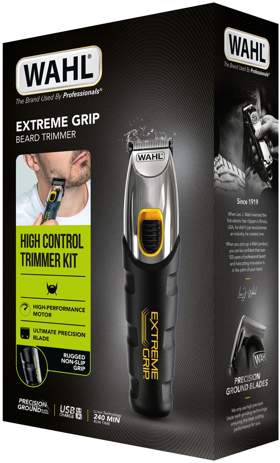 Wahl Bartschneider »Extreme Grip«, 14 Aufsätze, Rutschfester Griff, Lithium-Ionen-Technologie, USB Aufladung