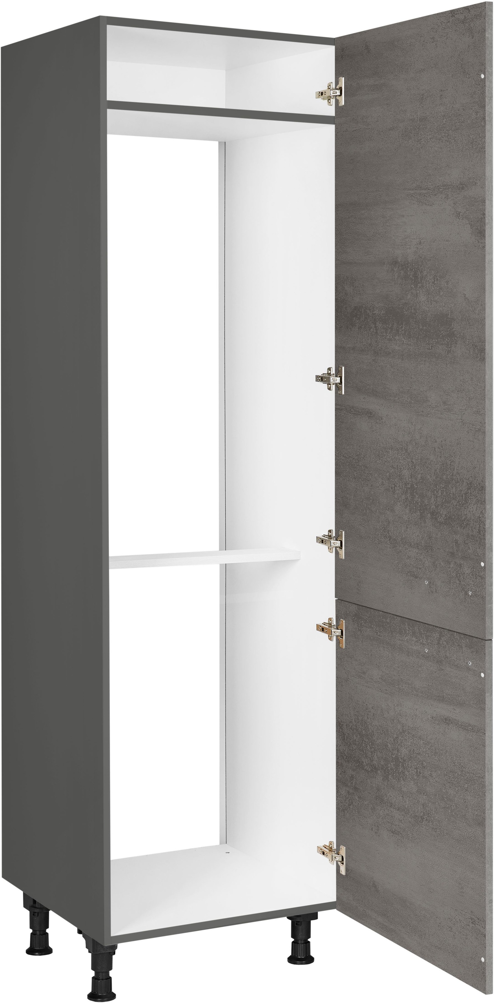 nobilia® Kühlmodul »"Riva", für ein Kühl- und Gefrierschrank, Ausrichtung wählbar« vormontiert, Ausrichtung wählbar, Breite/Höhe: 60/216,6 cm