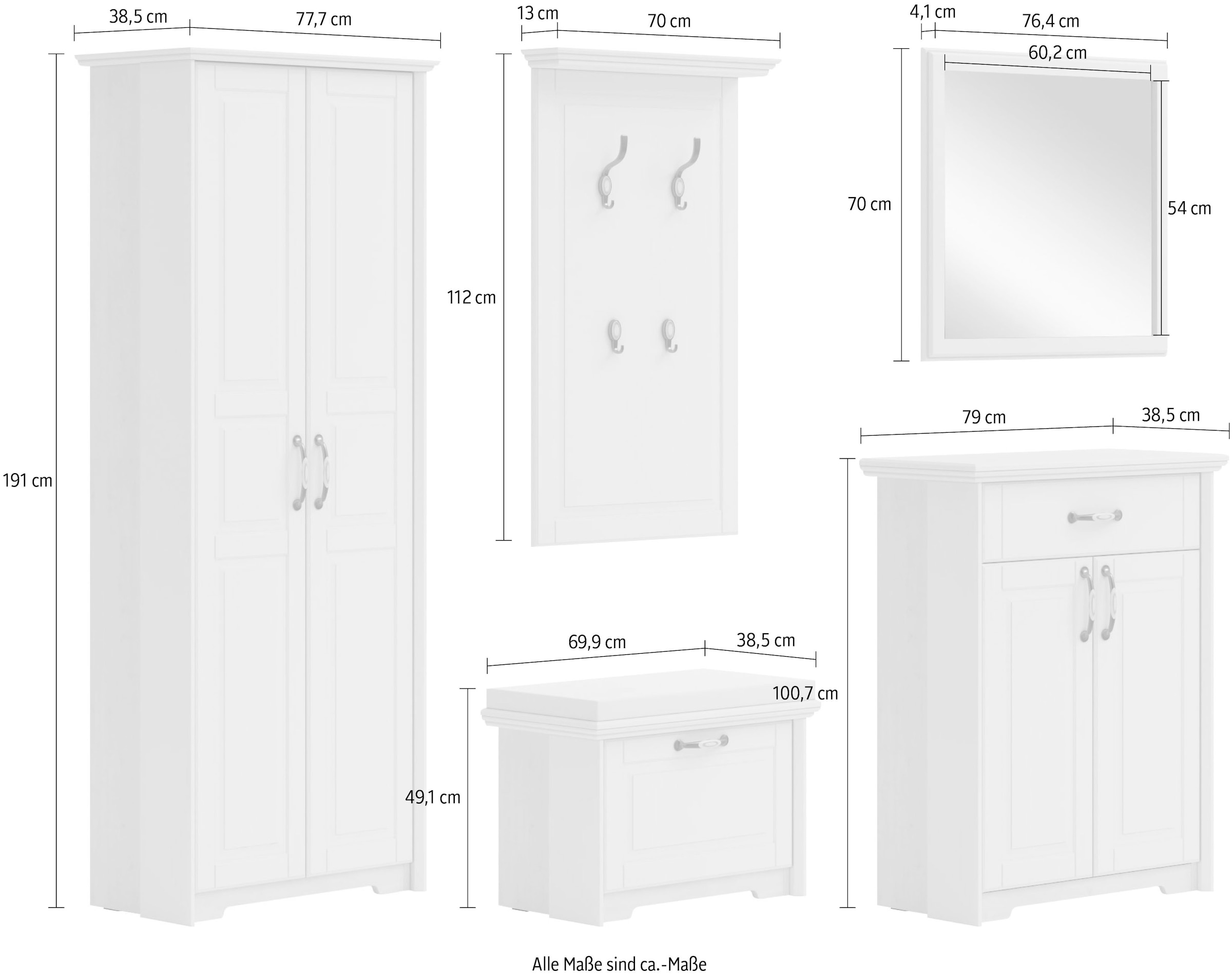 Home affaire Garderoben-Set »Evergreen«, kaufen (Set, 5 St.) online