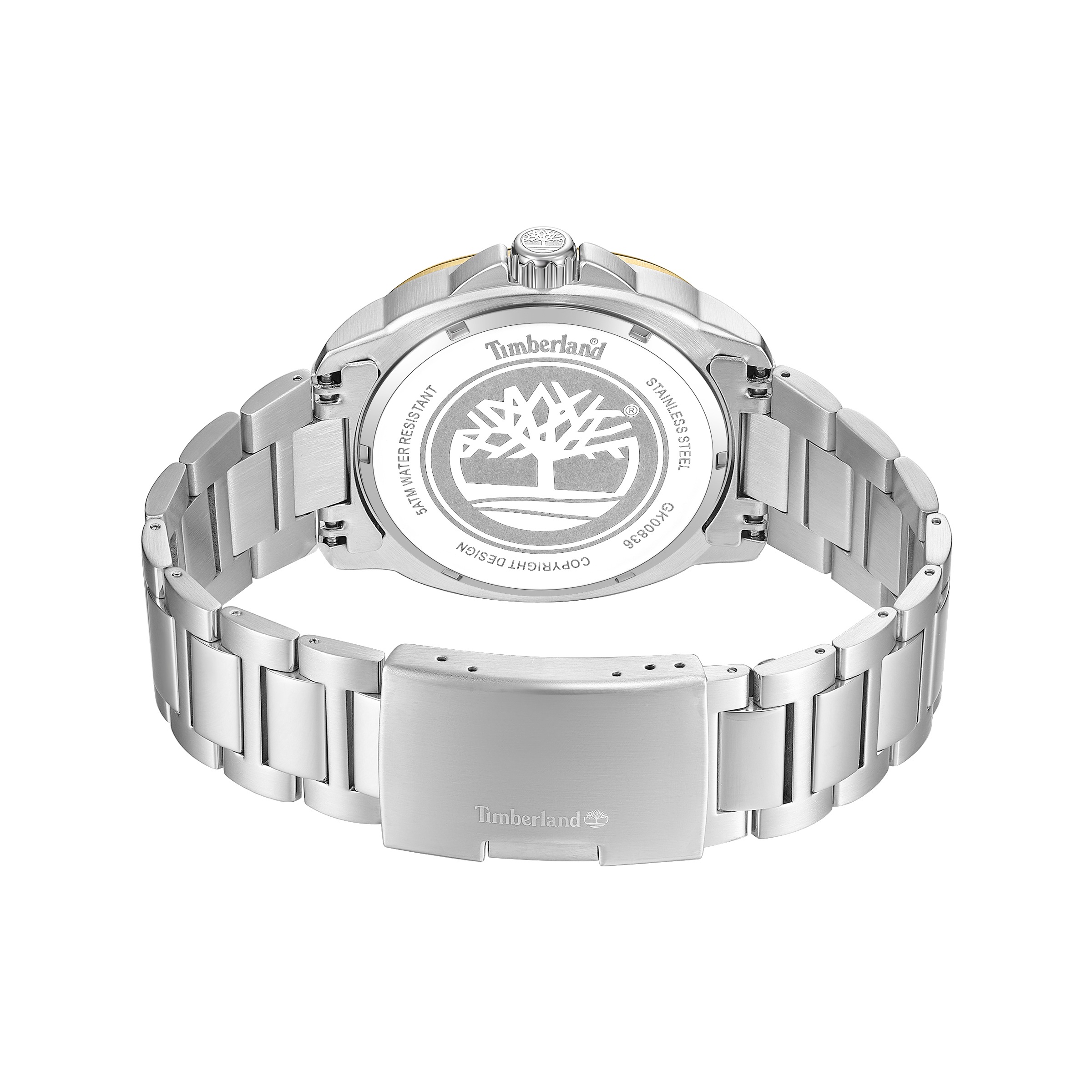Timberland Quarzuhr »Swansey« Armbanduhr, Herrenuhr, Edelstahlarmband, analog, Dualzeit