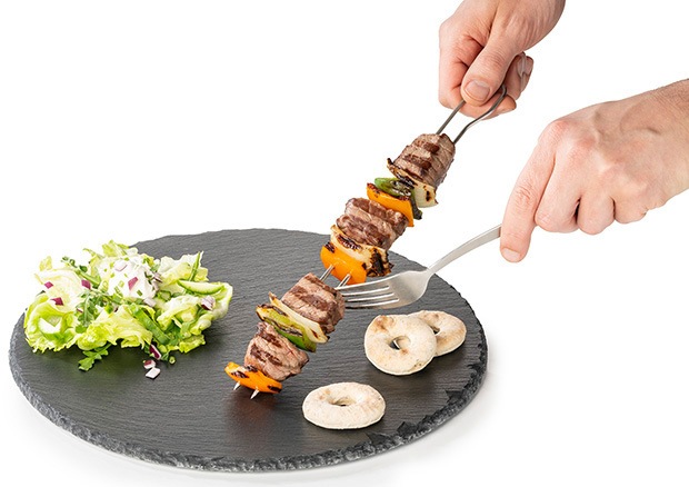 Buddy's Grillspieß »Buddy´s BBQ«, (Set, 6 St.), Doppelspieße, Schaschlikspieße, Fleischspieße, Edelstahl, 9 cm