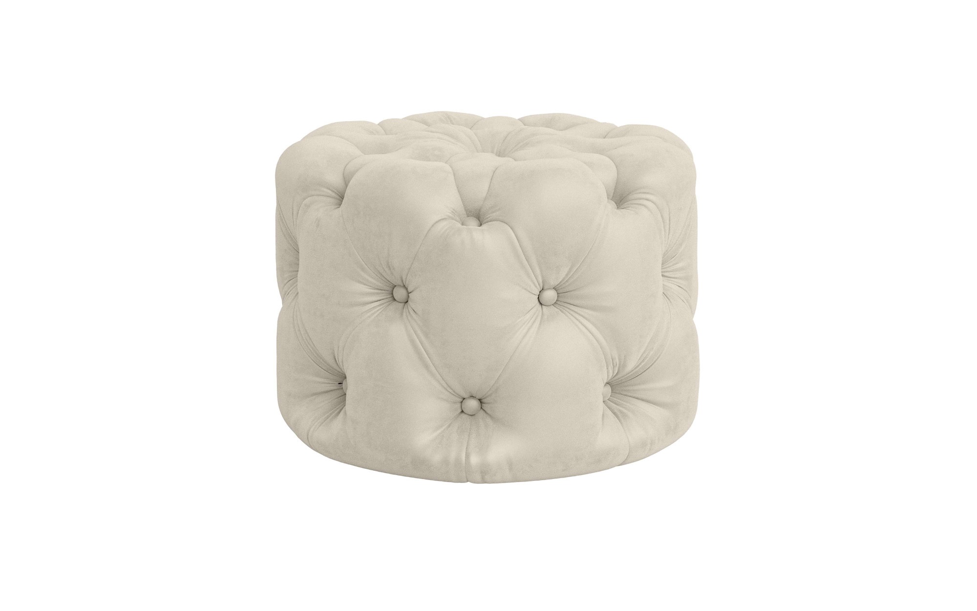 Places of Style Hocker »FOLLINA«, Polsterhocker mit klassischer Chesterfield-Knopfheftung