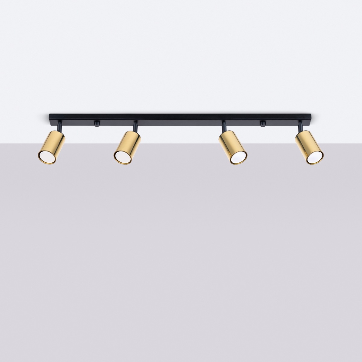 SOLLUX lighting Deckenleuchte »Plafond WINX 4L schwarz/gold«, 4 flammig, Le günstig online kaufen