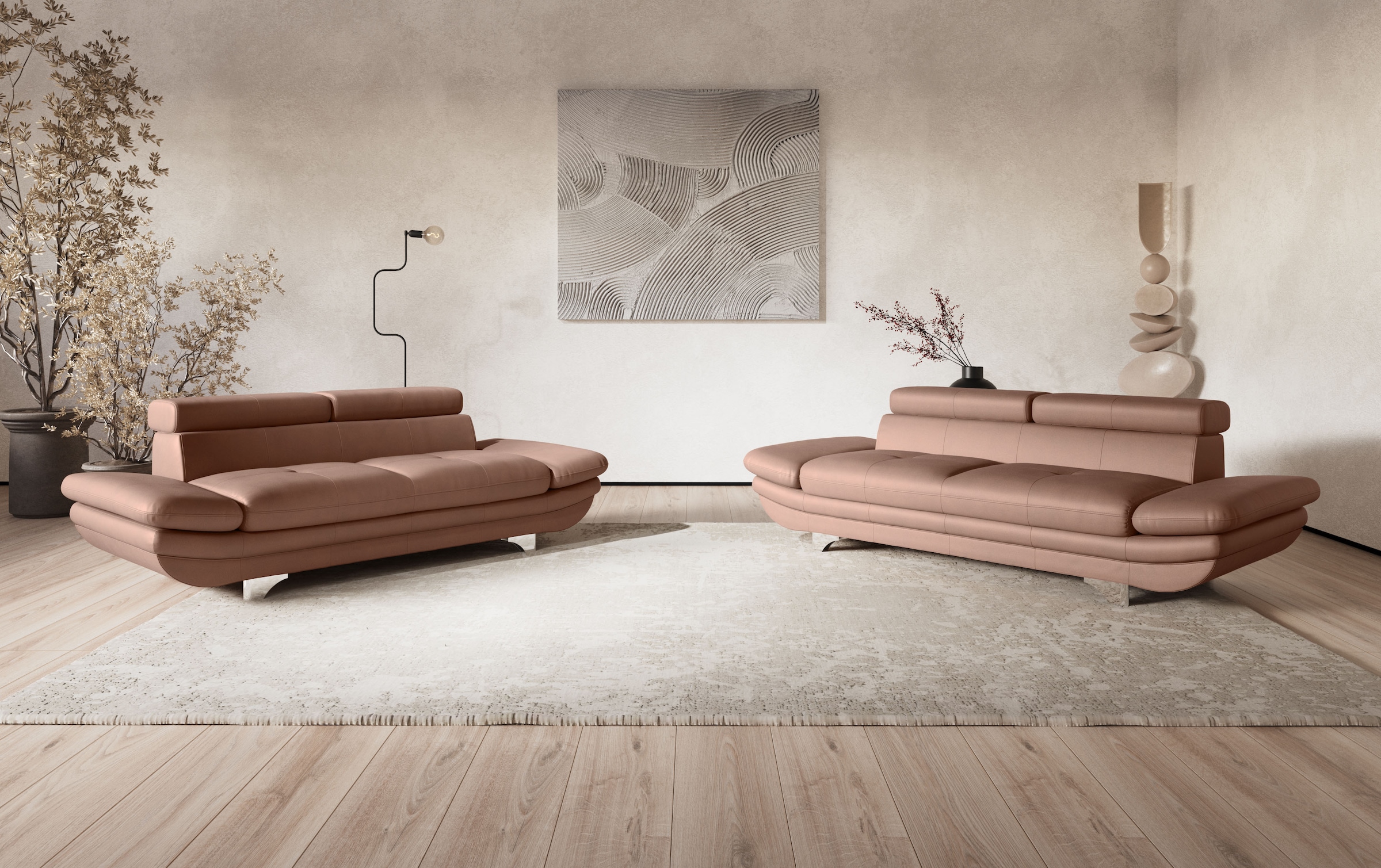 COTTA 2-Sitzer »Enterprise«, Big-Sofa, mit Armteilverstellung & Kopfteilverstellung
